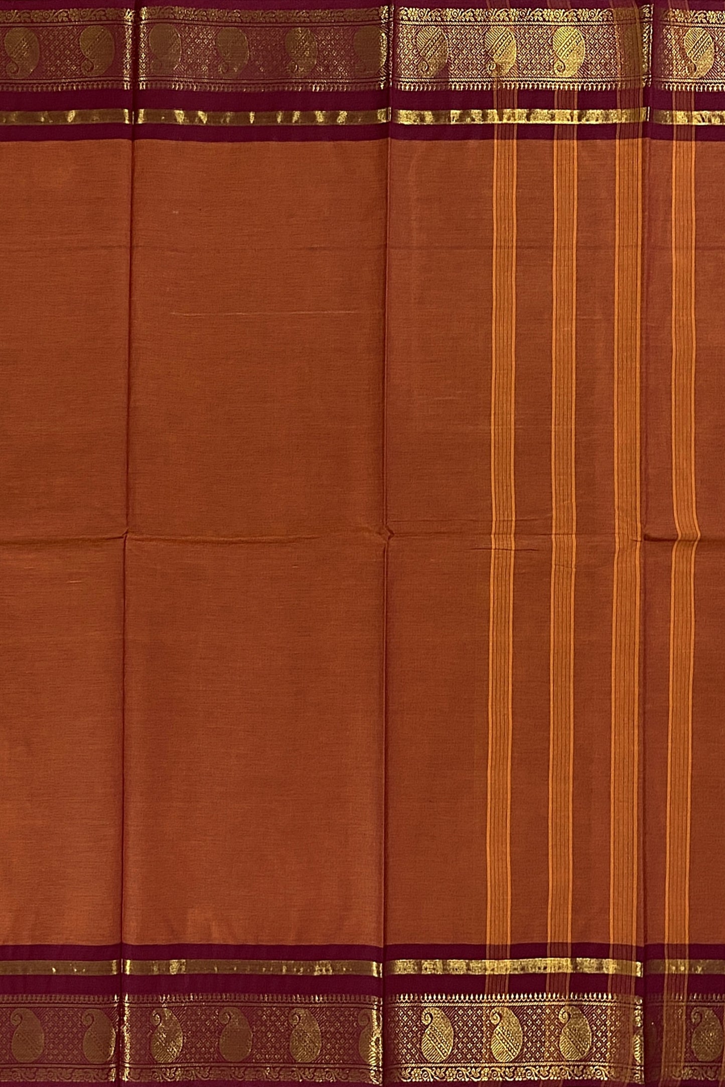 SENSAN Women’s Handloom Chettinad Cotton Saree without Blouse Piece [SKU:4117]