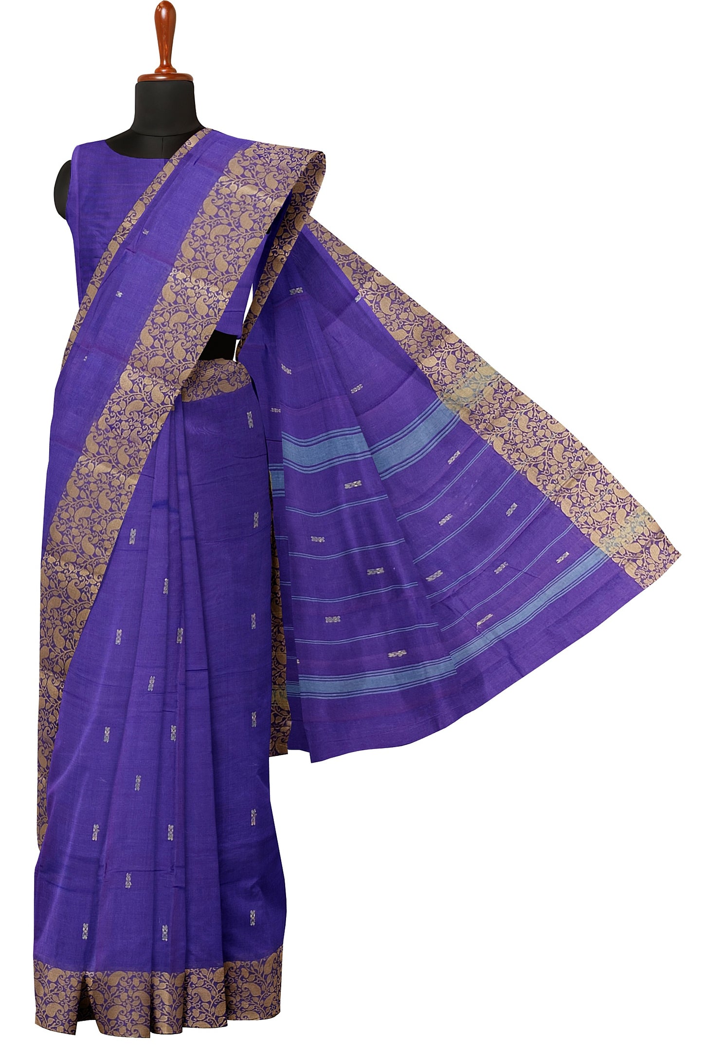 SENSAN Women’s Handloom Chettinad Cotton Saree without Blouse Piece [SKU:4200]