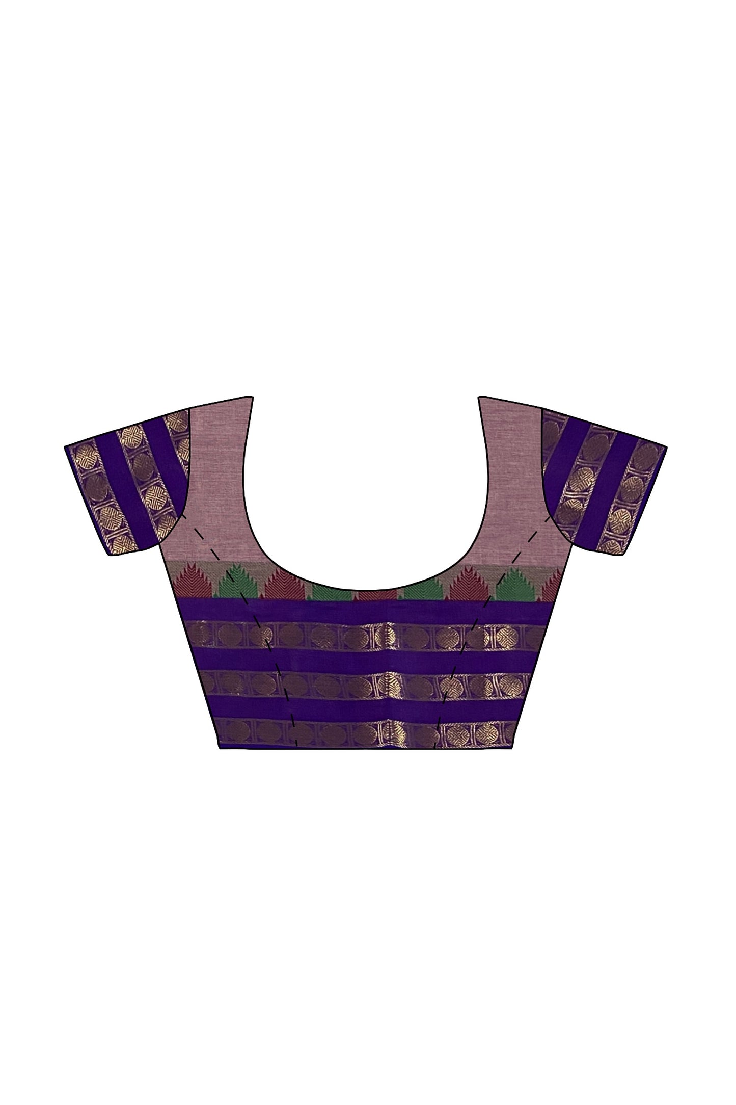 SENSAN Women’s Handloom Chettinad Cotton Saree with Blouse Piece [SKU:4300]