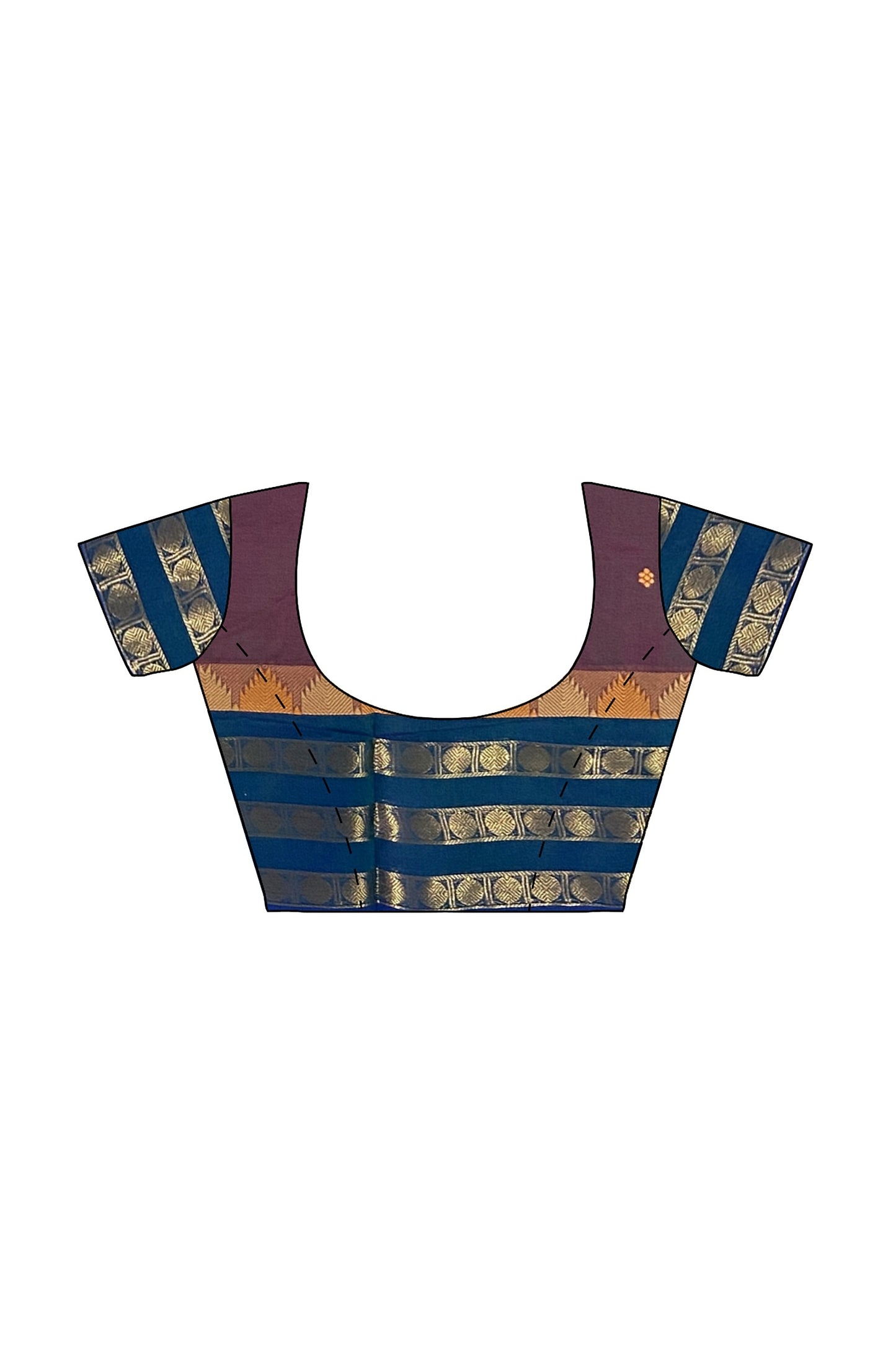 SENSAN Women’s Handloom Chettinad Cotton Saree with Blouse Piece [SKU:4300]