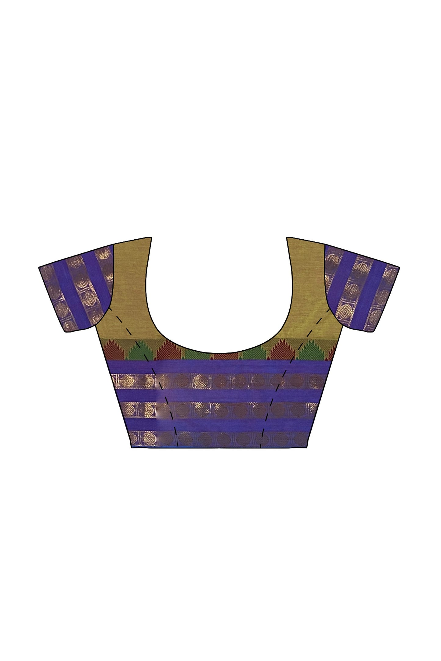 SENSAN Women’s Handloom Chettinad Cotton Saree with Blouse Piece [SKU:4300]