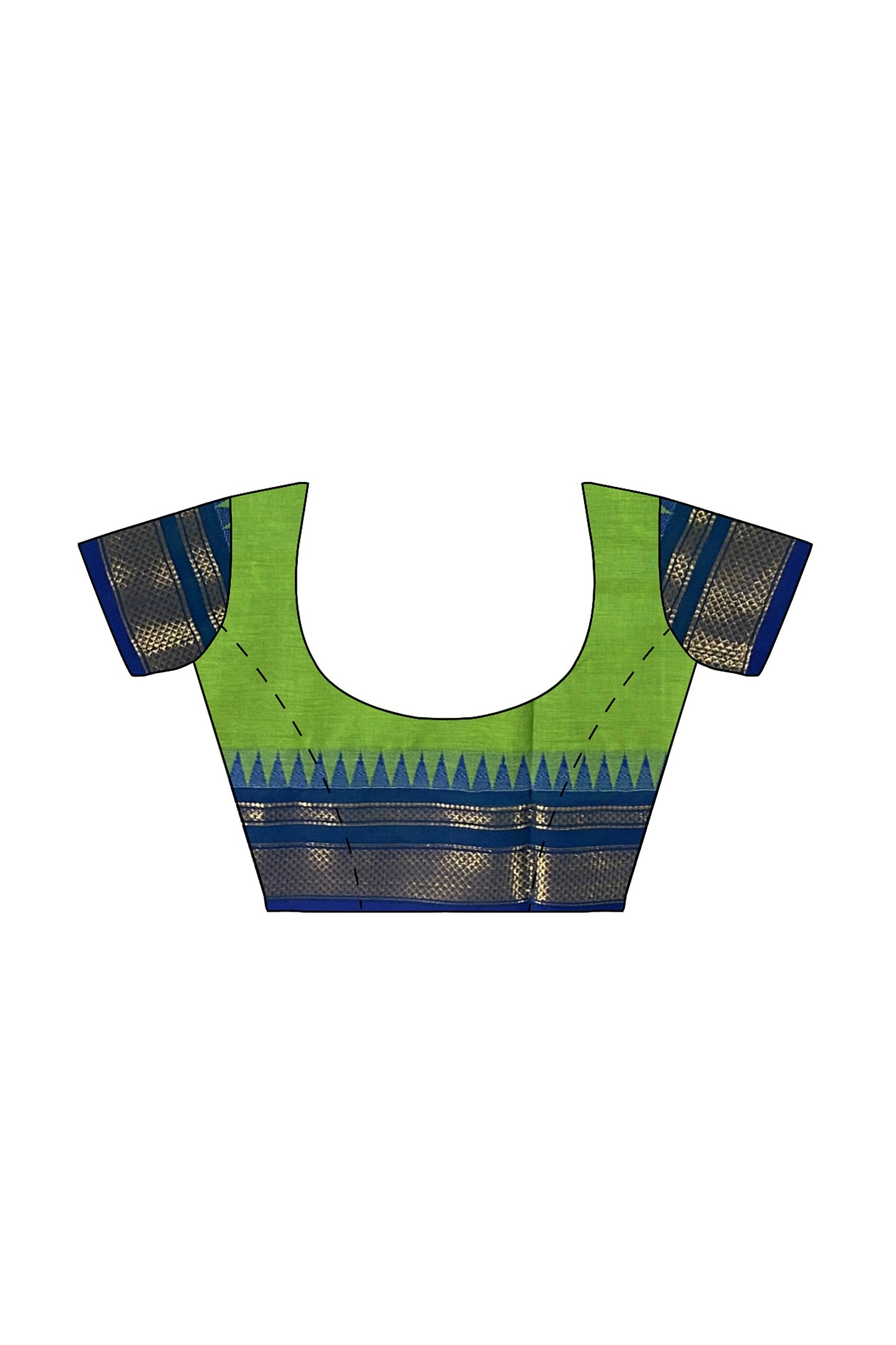 SENSAN Women’s Handloom Chettinad Cotton Saree with Blouse Piece [SKU:4310]