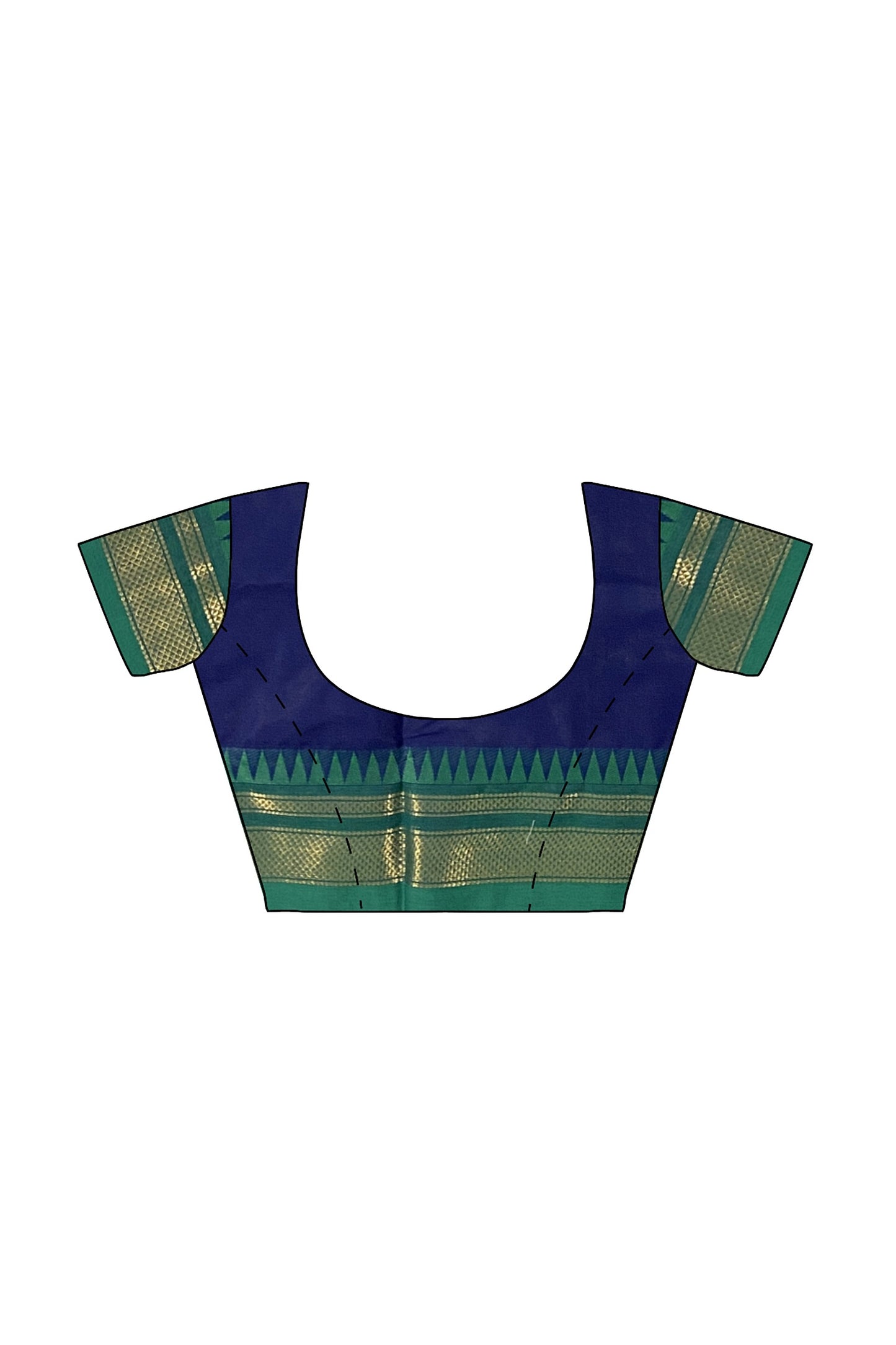 SENSAN Women’s Handloom Chettinad Cotton Saree with Blouse Piece [SKU:4310]