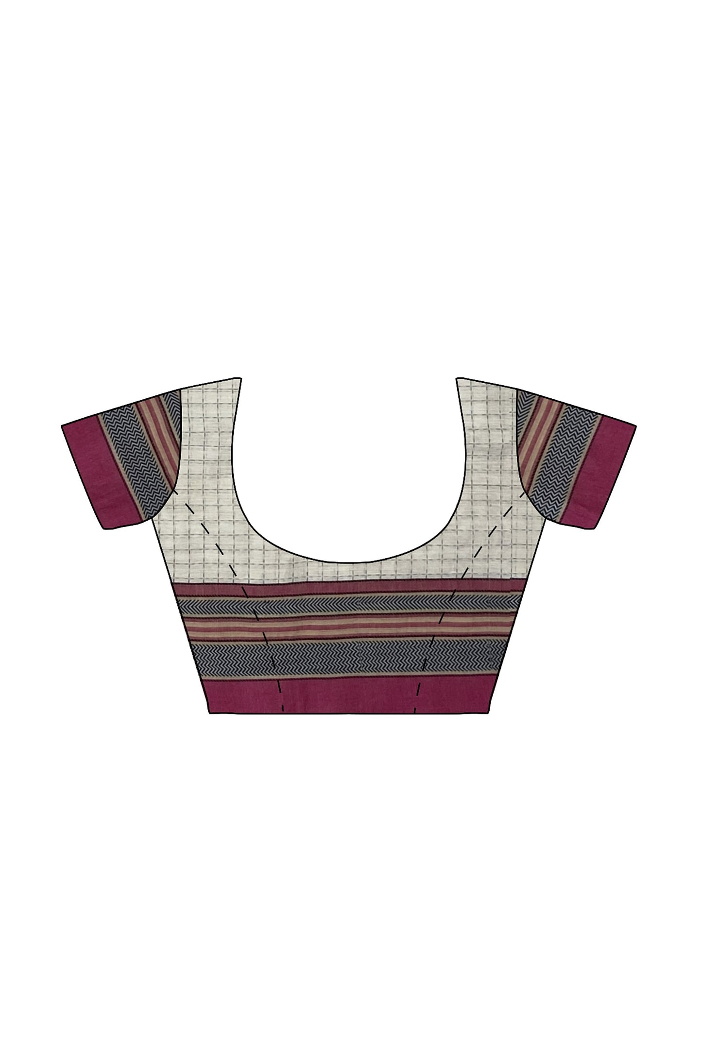 SENSAN Women’s Handloom Chettinad Cotton Saree with Blouse Piece [SKU:4311]