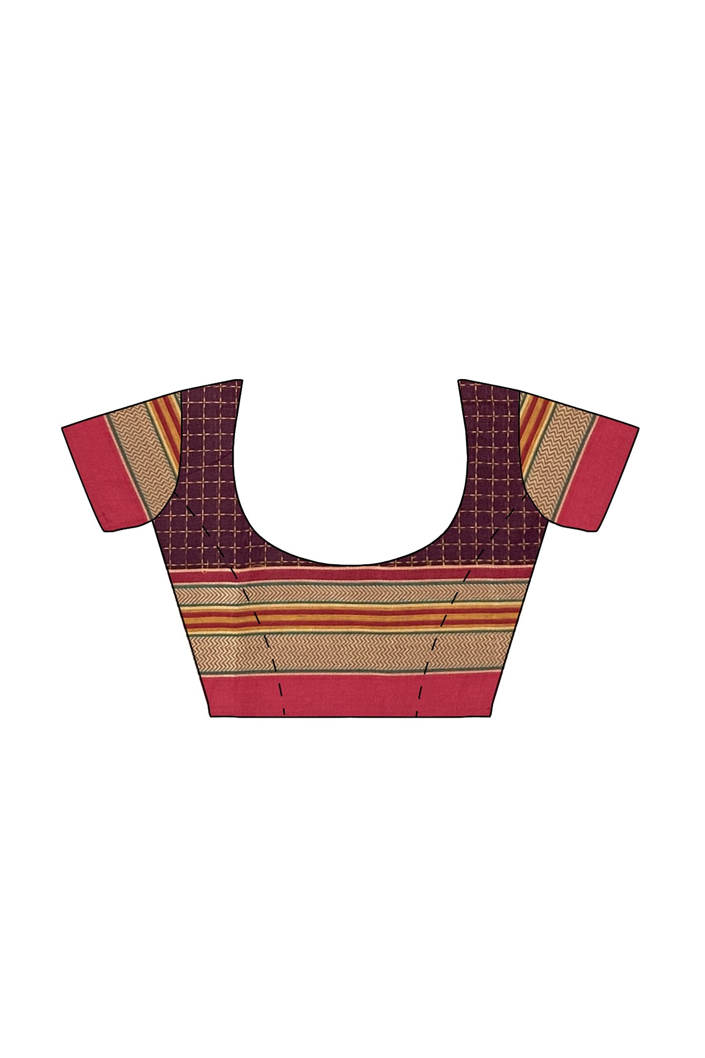 SENSAN Women’s Handloom Chettinad Cotton Saree with Blouse Piece [SKU:4311]
