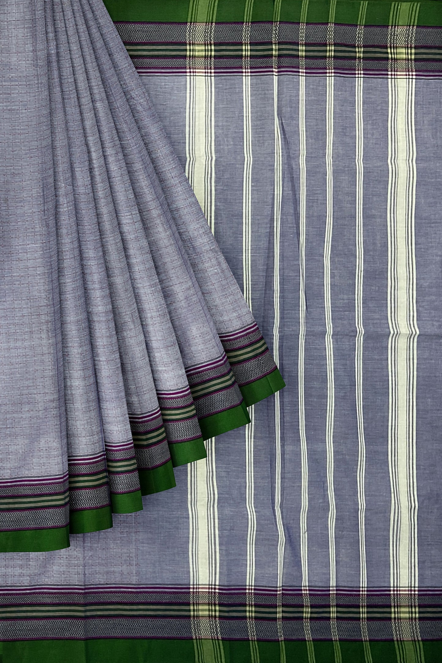 SENSAN Women’s Handloom Chettinad Cotton Saree with Blouse Piece [SKU:4311]