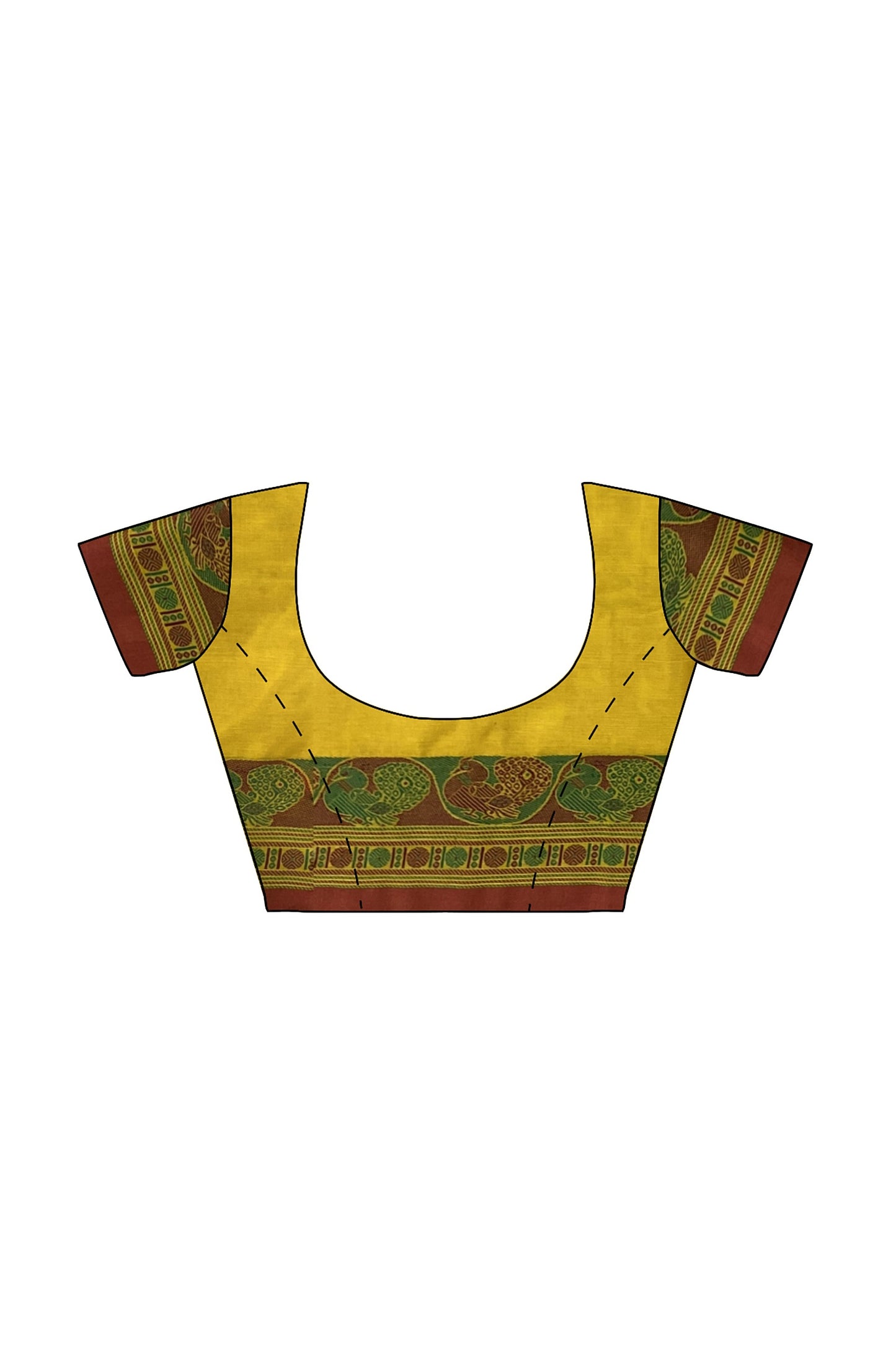 SENSAN Women’s Handloom Chettinad Cotton Saree with Blouse Piece [SKU:4314]