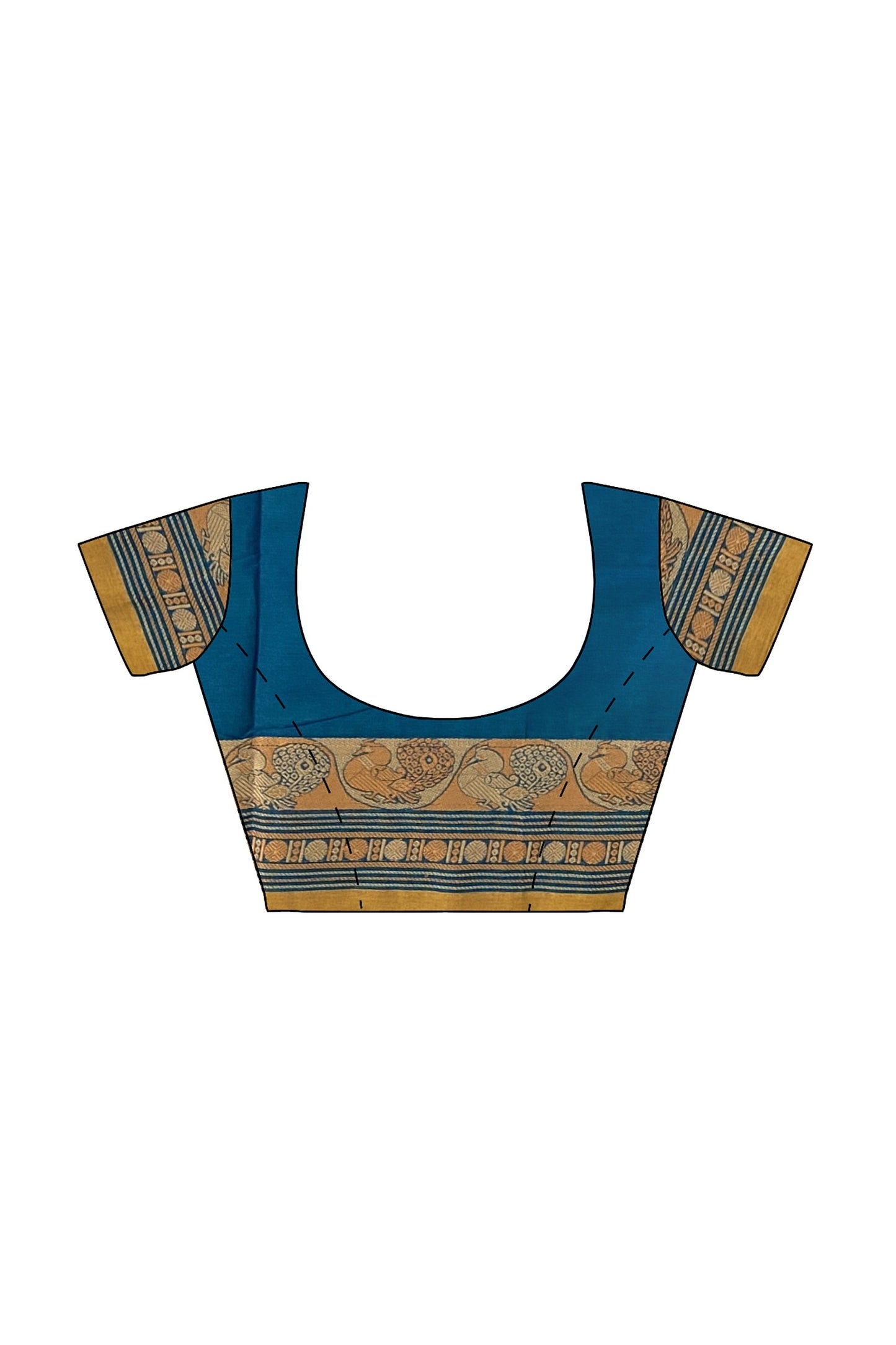 SENSAN Women’s Handloom Chettinad Cotton Saree with Blouse Piece [SKU:4314]