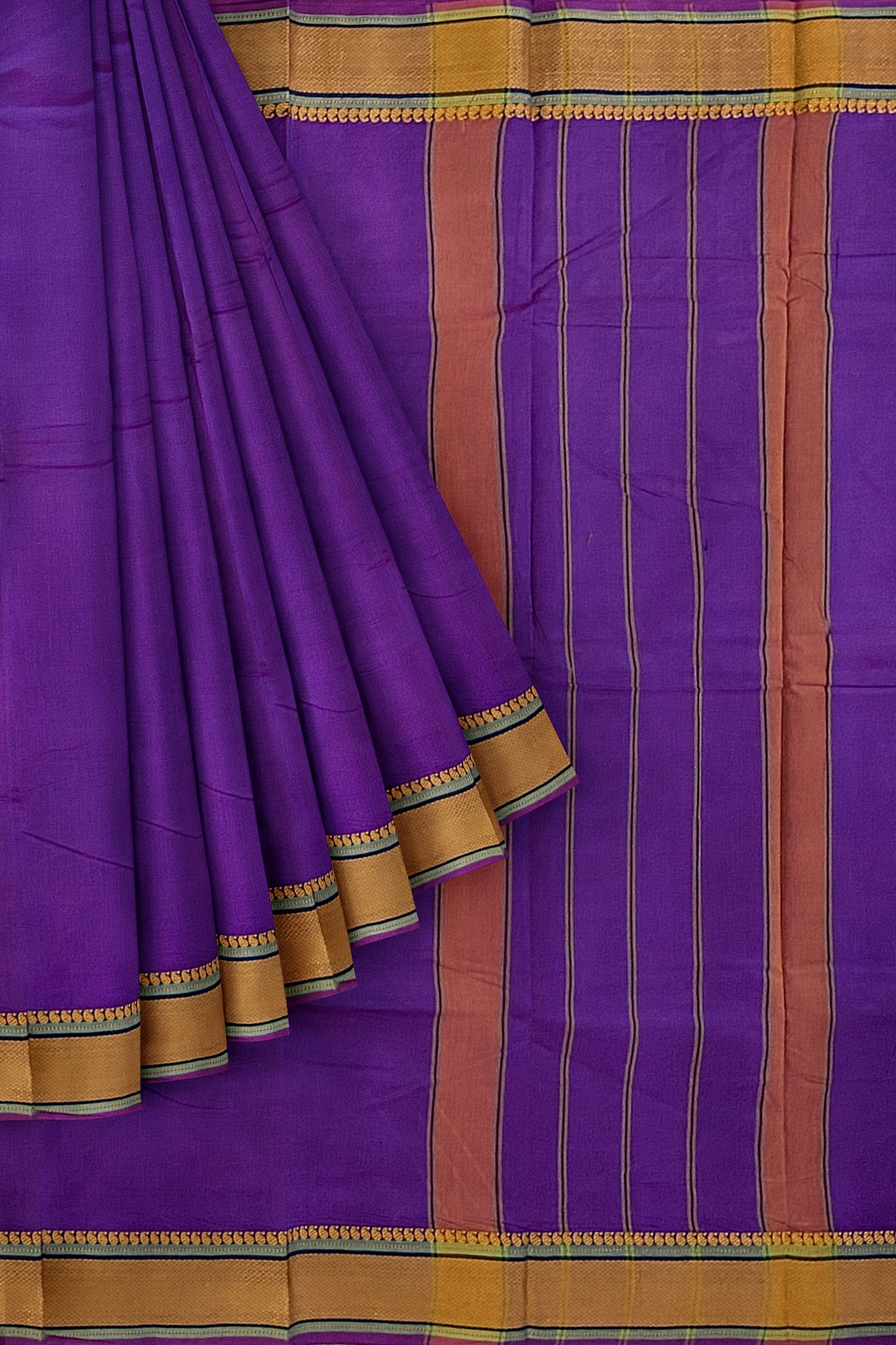 SENSAN Women’s Handloom Kanchi Cotton Saree with Blouse Piece [SKU:520]