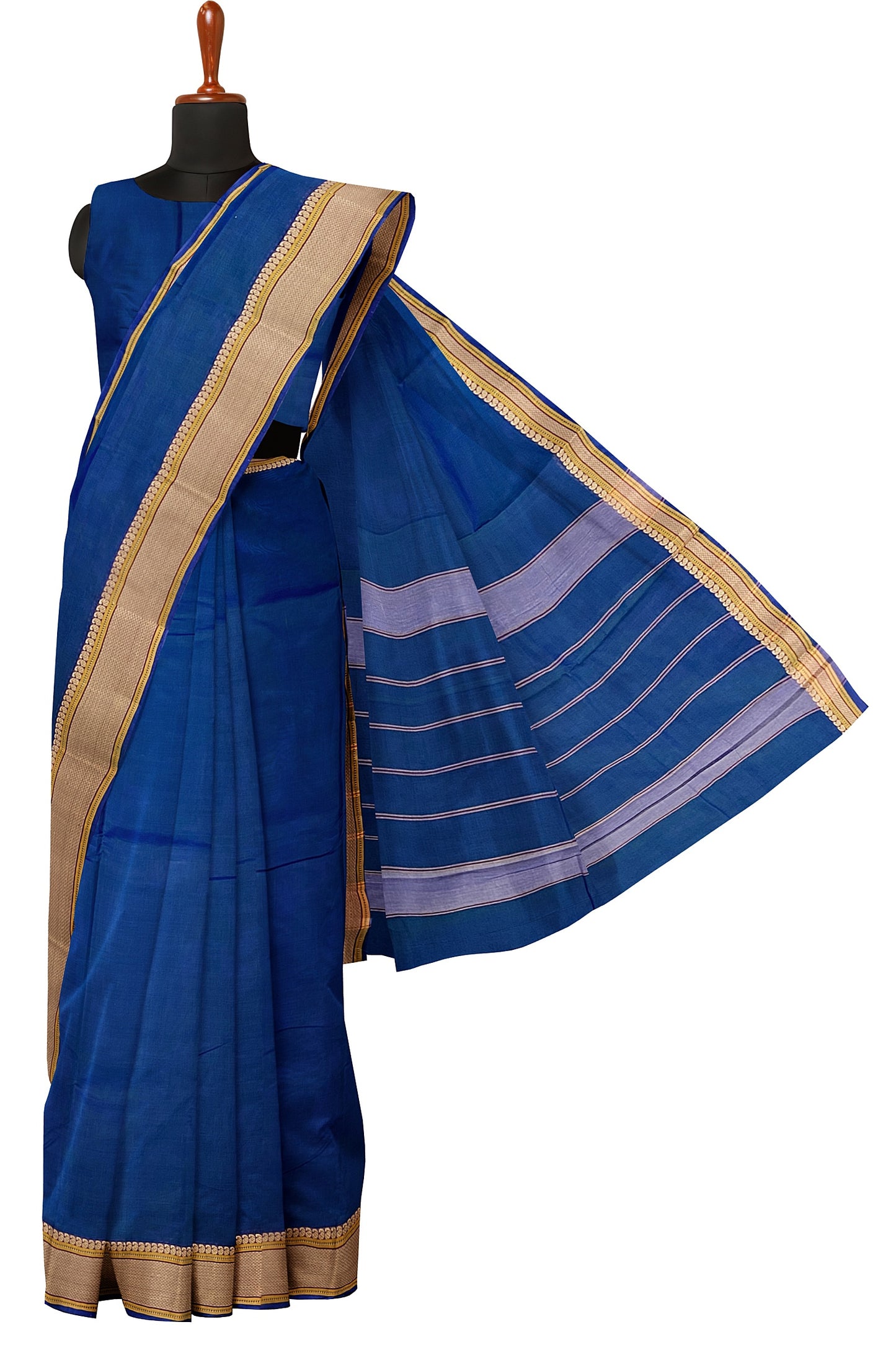 SENSAN Women’s Handloom Kanchi Cotton Saree with Blouse Piece [SKU:520]