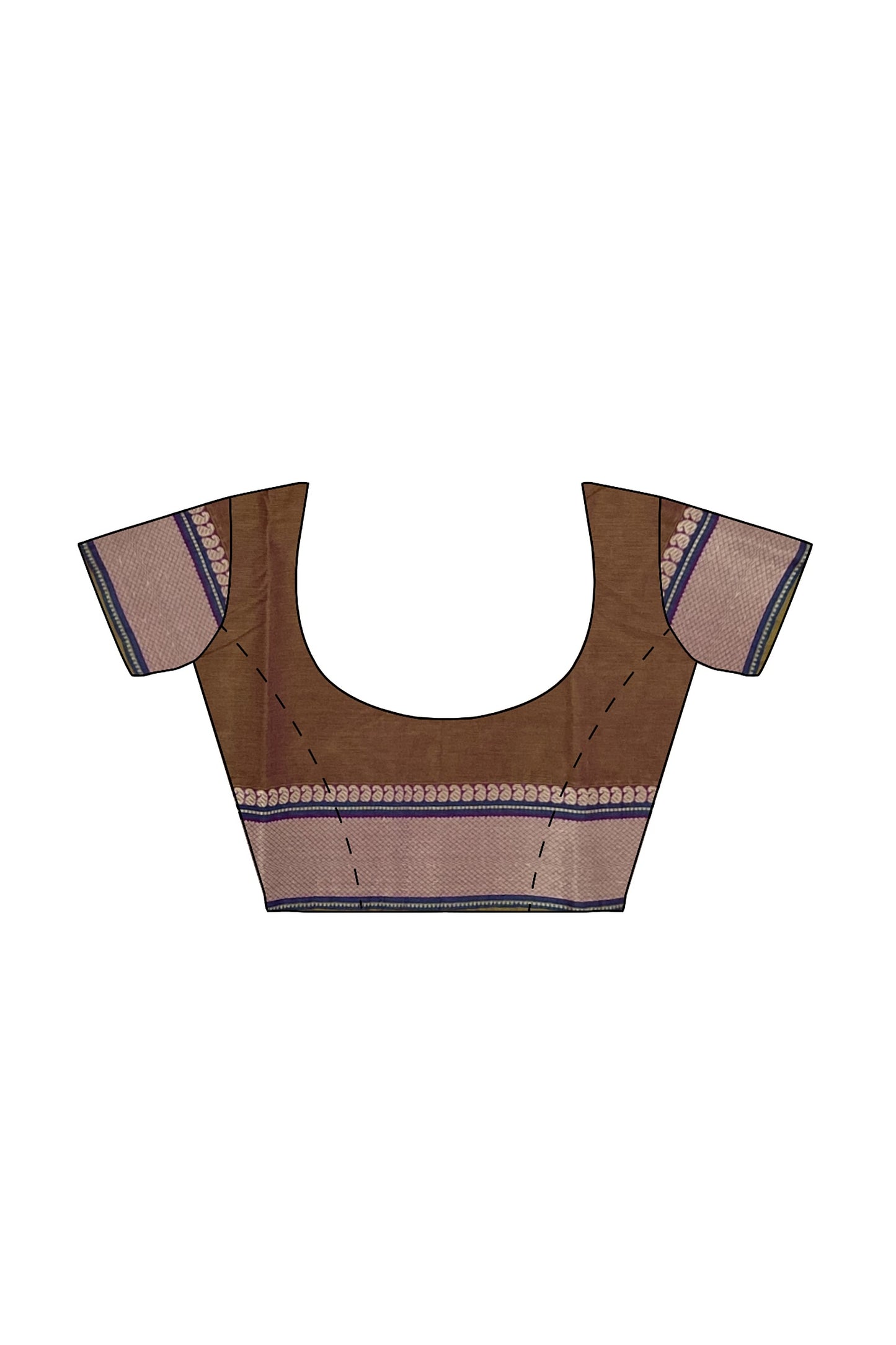 SENSAN Women’s Handloom Kanchi Cotton Saree with Blouse Piece [SKU:520]