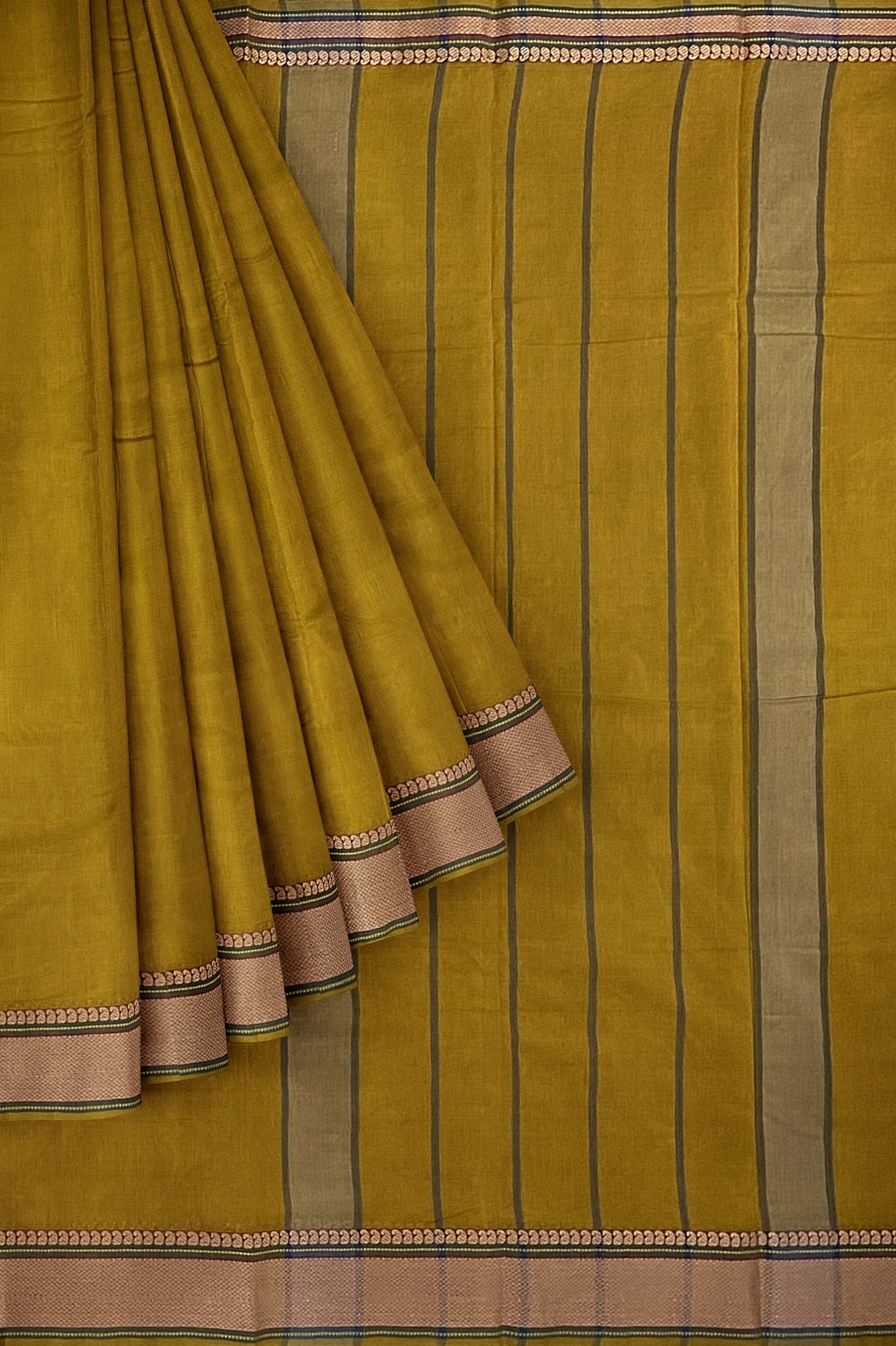 SENSAN Women’s Handloom Kanchi Cotton Saree with Blouse Piece [SKU:520]