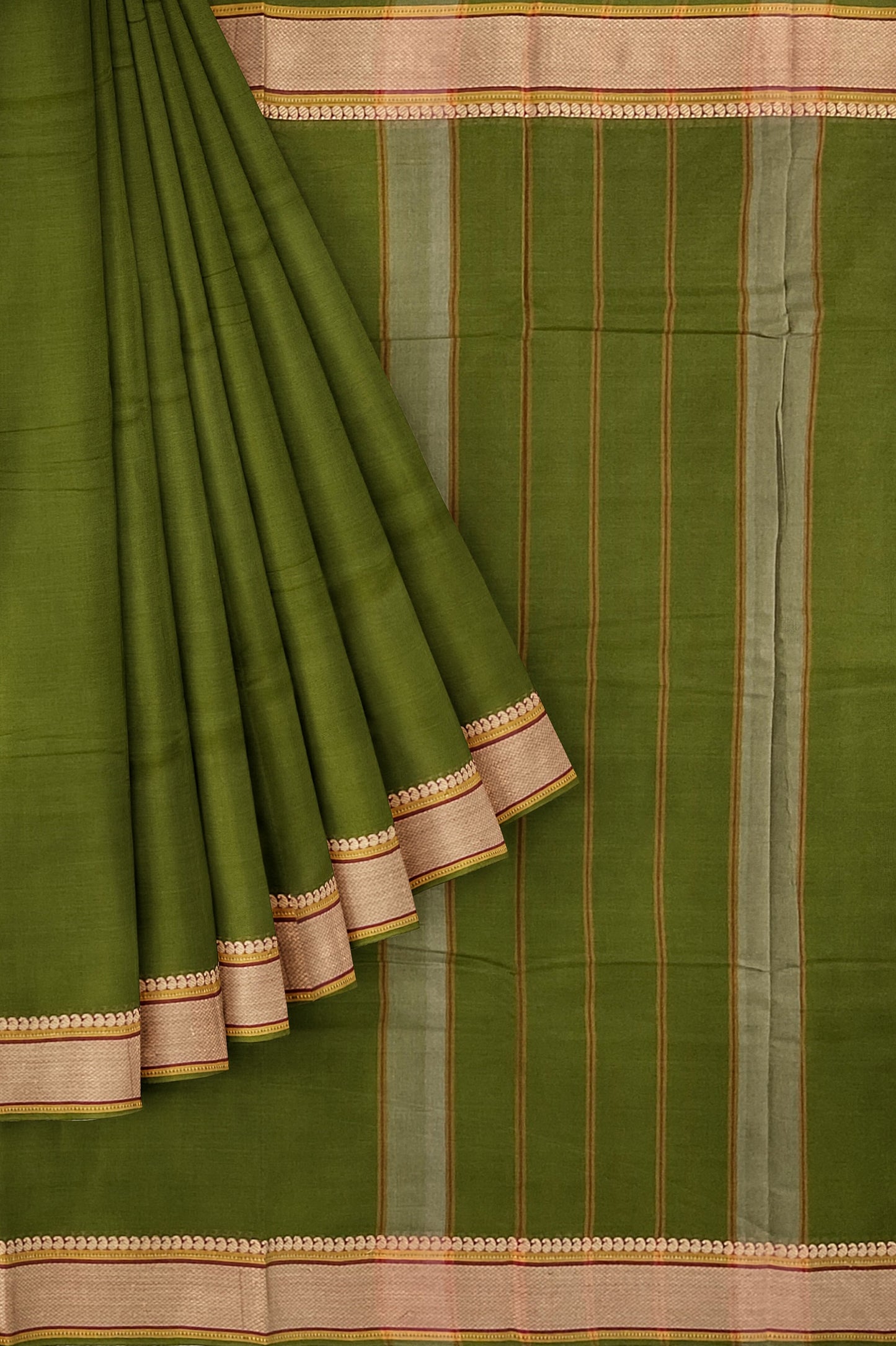 SENSAN Women’s Handloom Kanchi Cotton Saree with Blouse Piece [SKU:520]