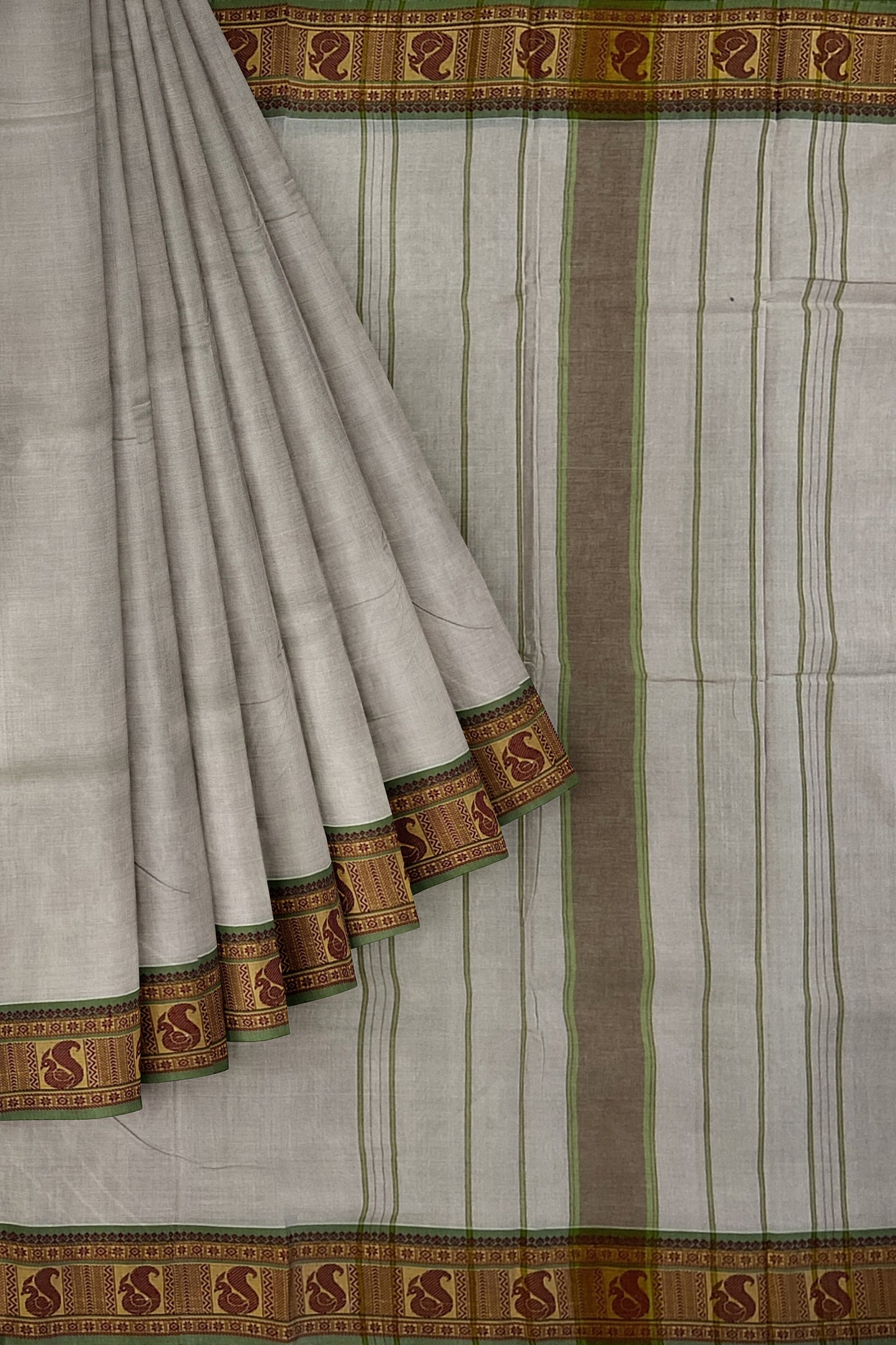 SENSAN Women’s Handloom Kanchi Cotton Saree with Blouse Piece [SKU:745]