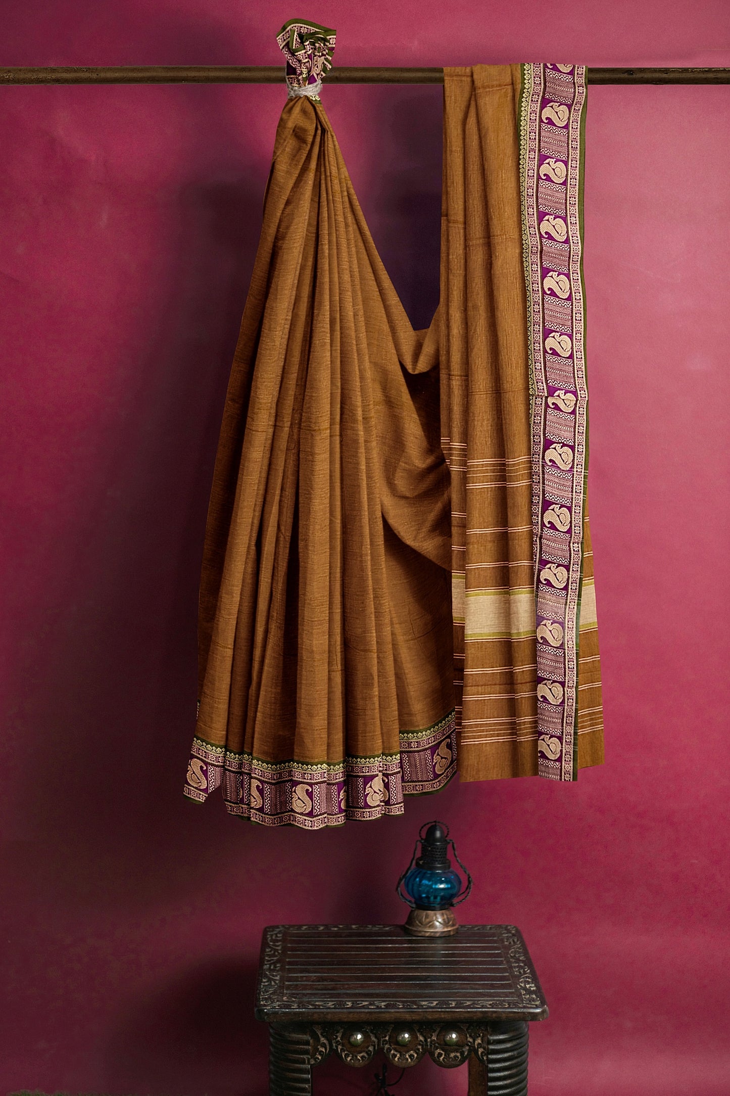 SENSAN Women’s Handloom Kanchi Cotton Saree with Blouse Piece [SKU:745]