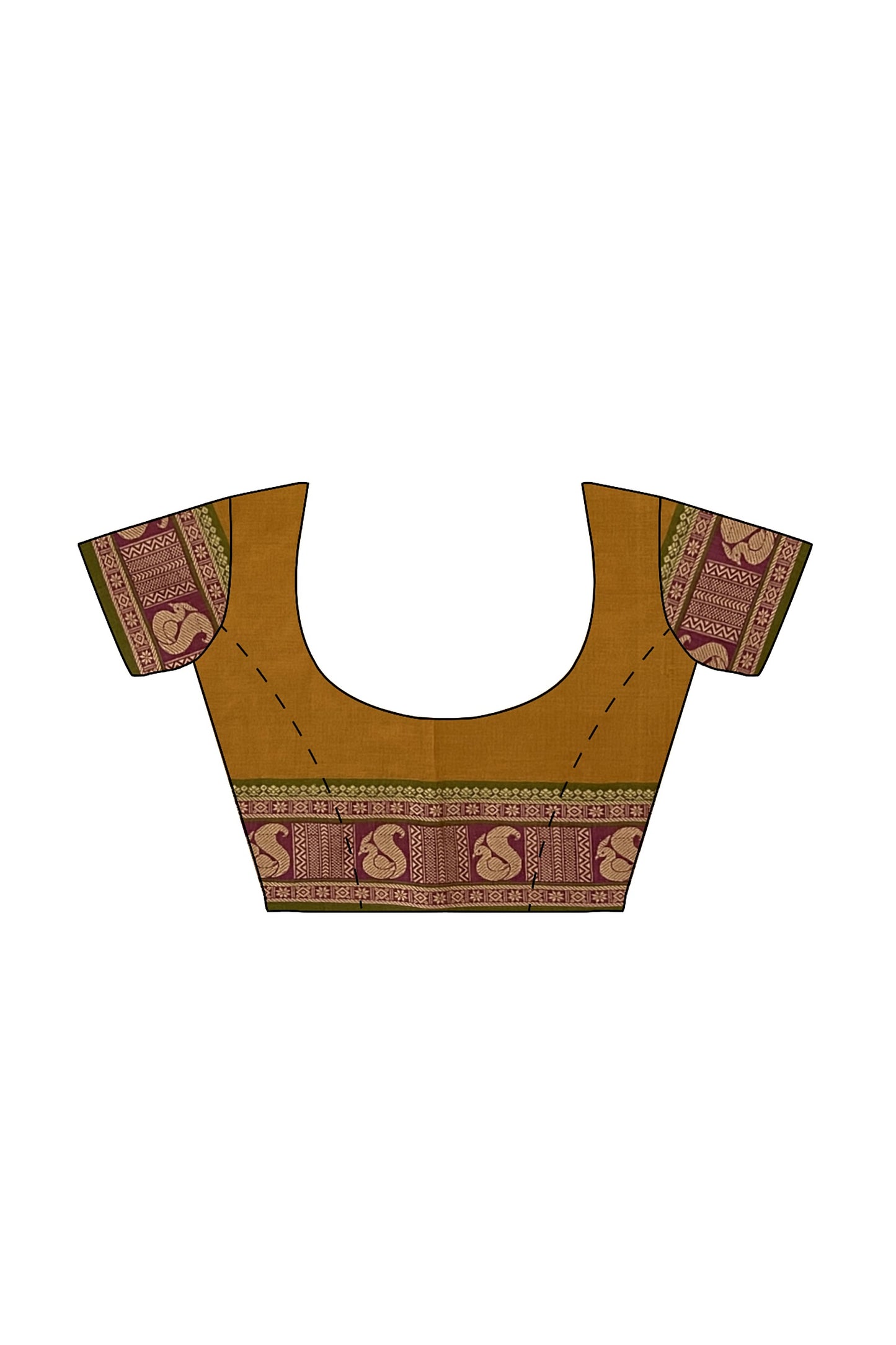 SENSAN Women’s Handloom Kanchi Cotton Saree with Blouse Piece [SKU:745]