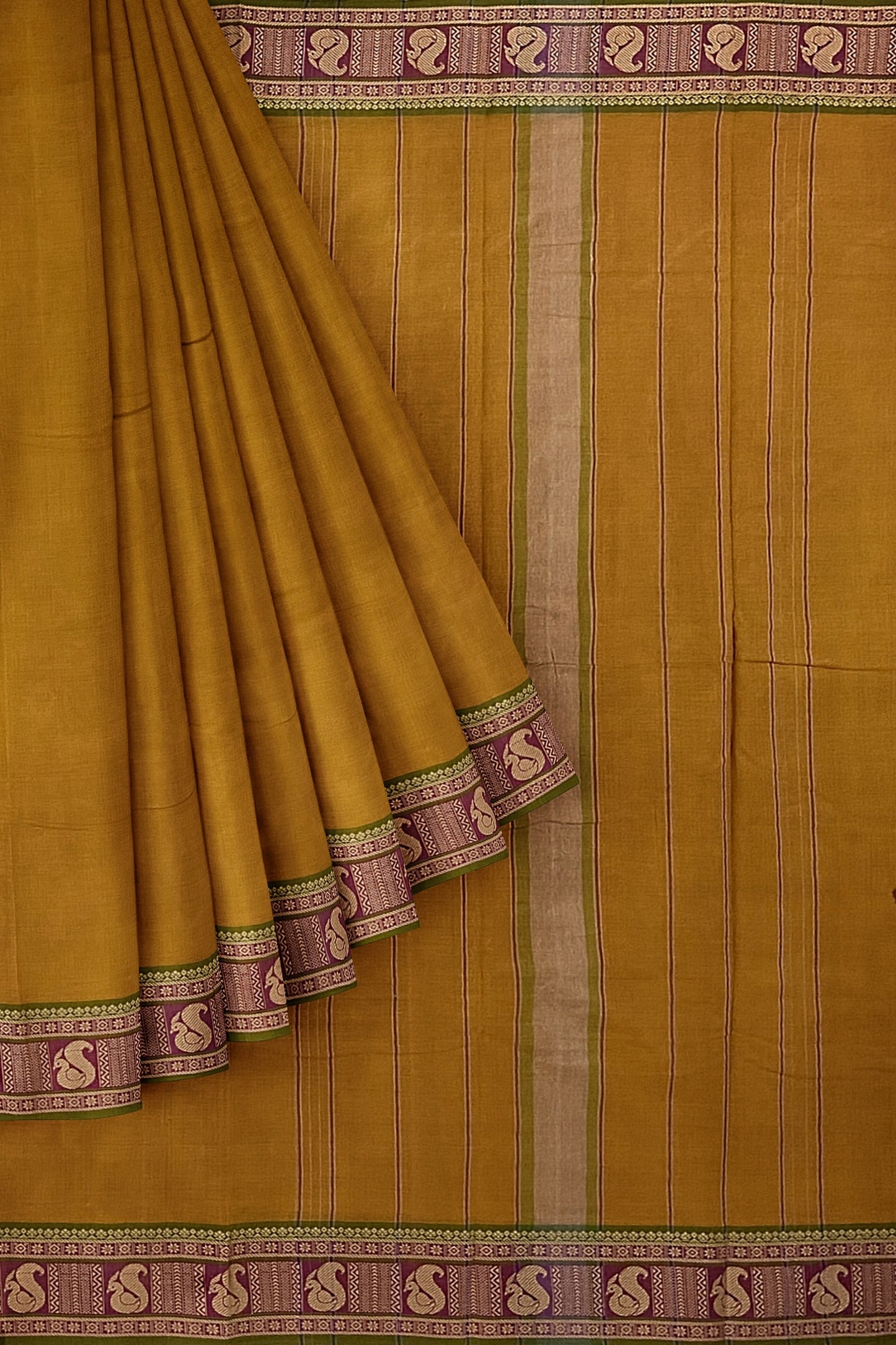 SENSAN Women’s Handloom Kanchi Cotton Saree with Blouse Piece [SKU:745]