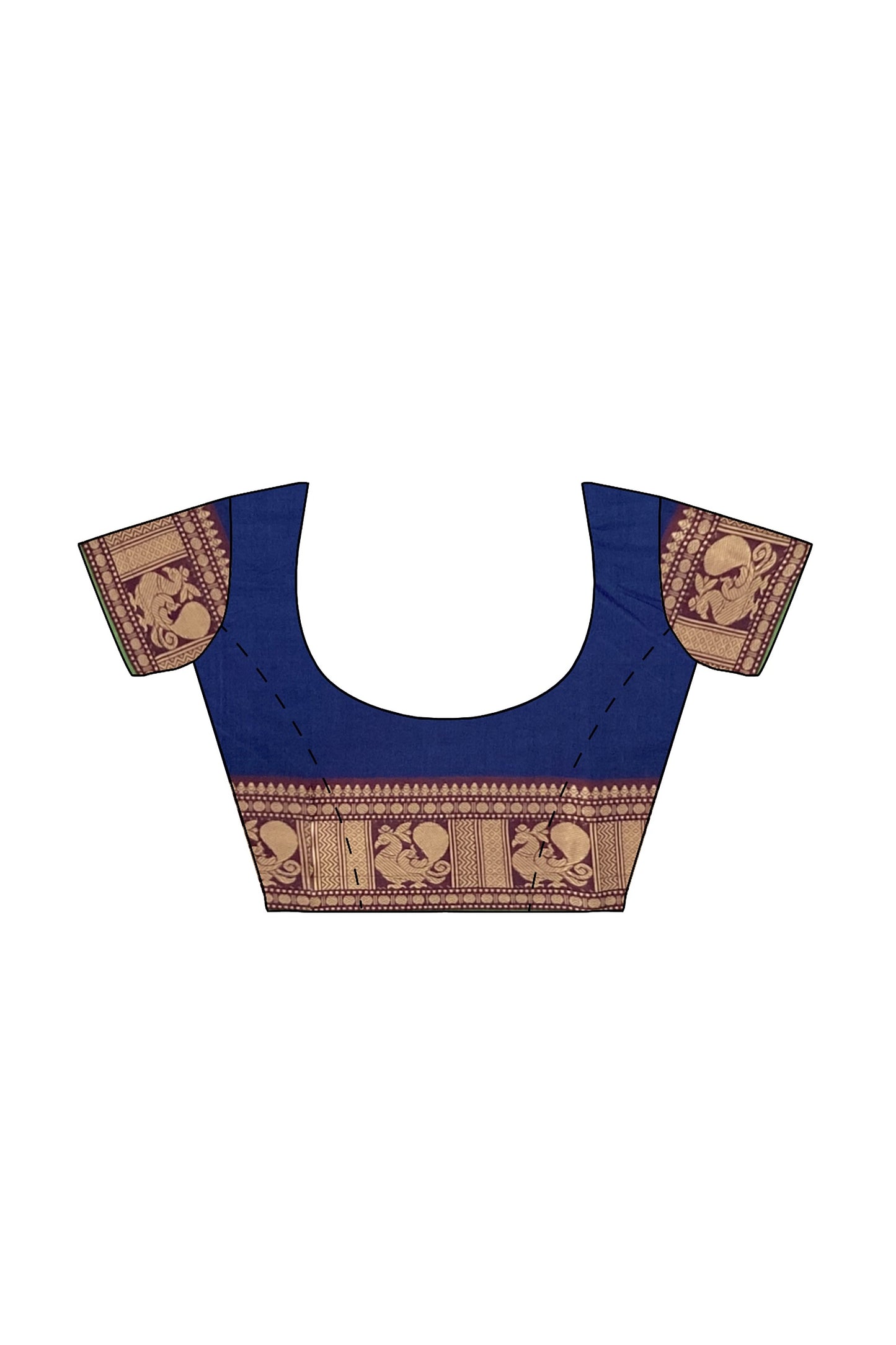 SENSAN Women’s Handloom Kanchi Cotton Saree with Blouse Piece [SKU:745]