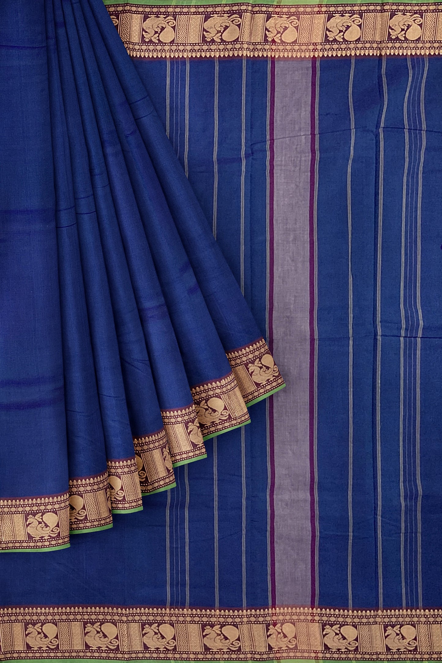 SENSAN Women’s Handloom Kanchi Cotton Saree with Blouse Piece [SKU:745]
