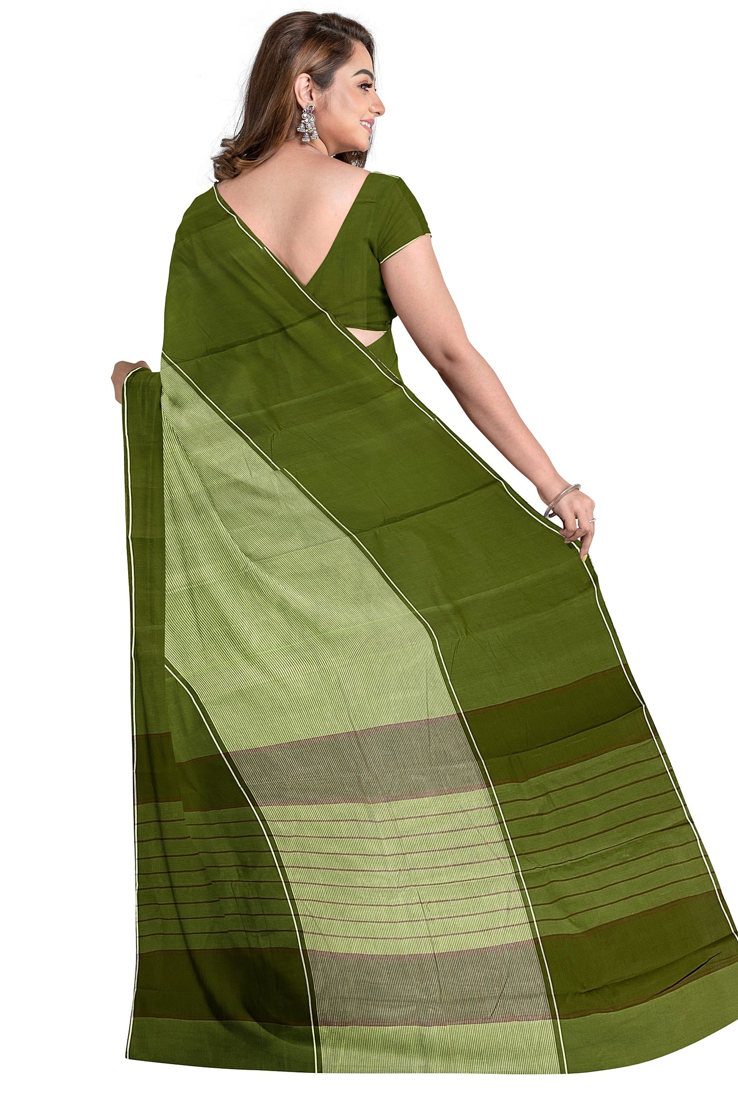 SENSAN Women’s Kanchi Cotton Saree with Blouse Piece [SKU:750]