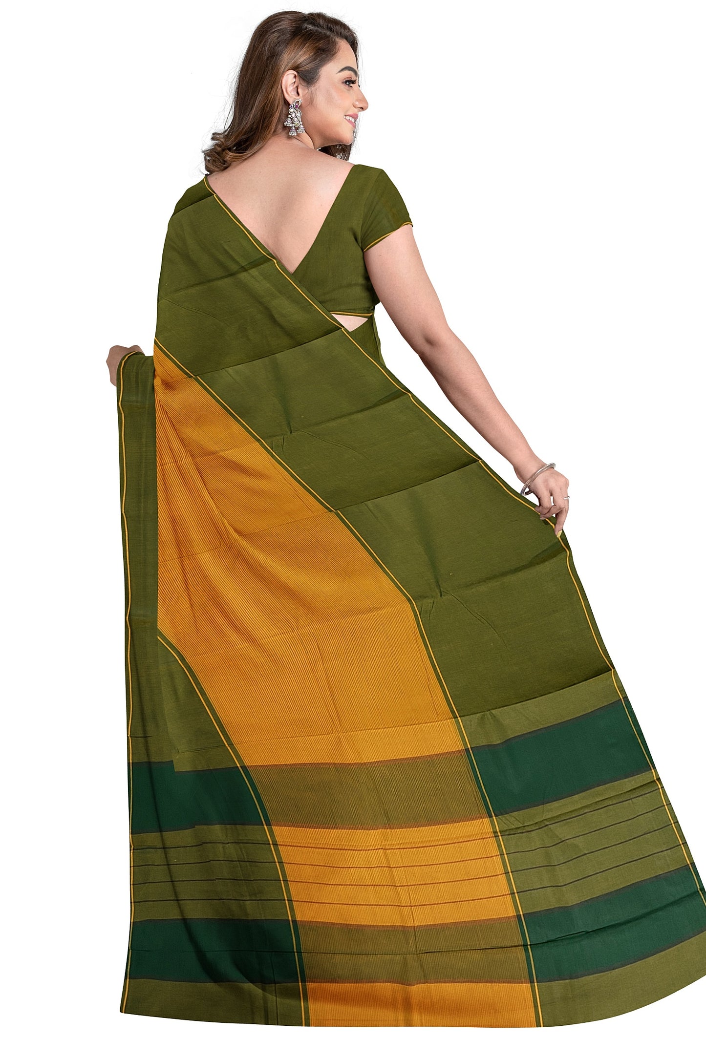 SENSAN Women’s Kanchi Cotton Saree with Blouse Piece [SKU:750]