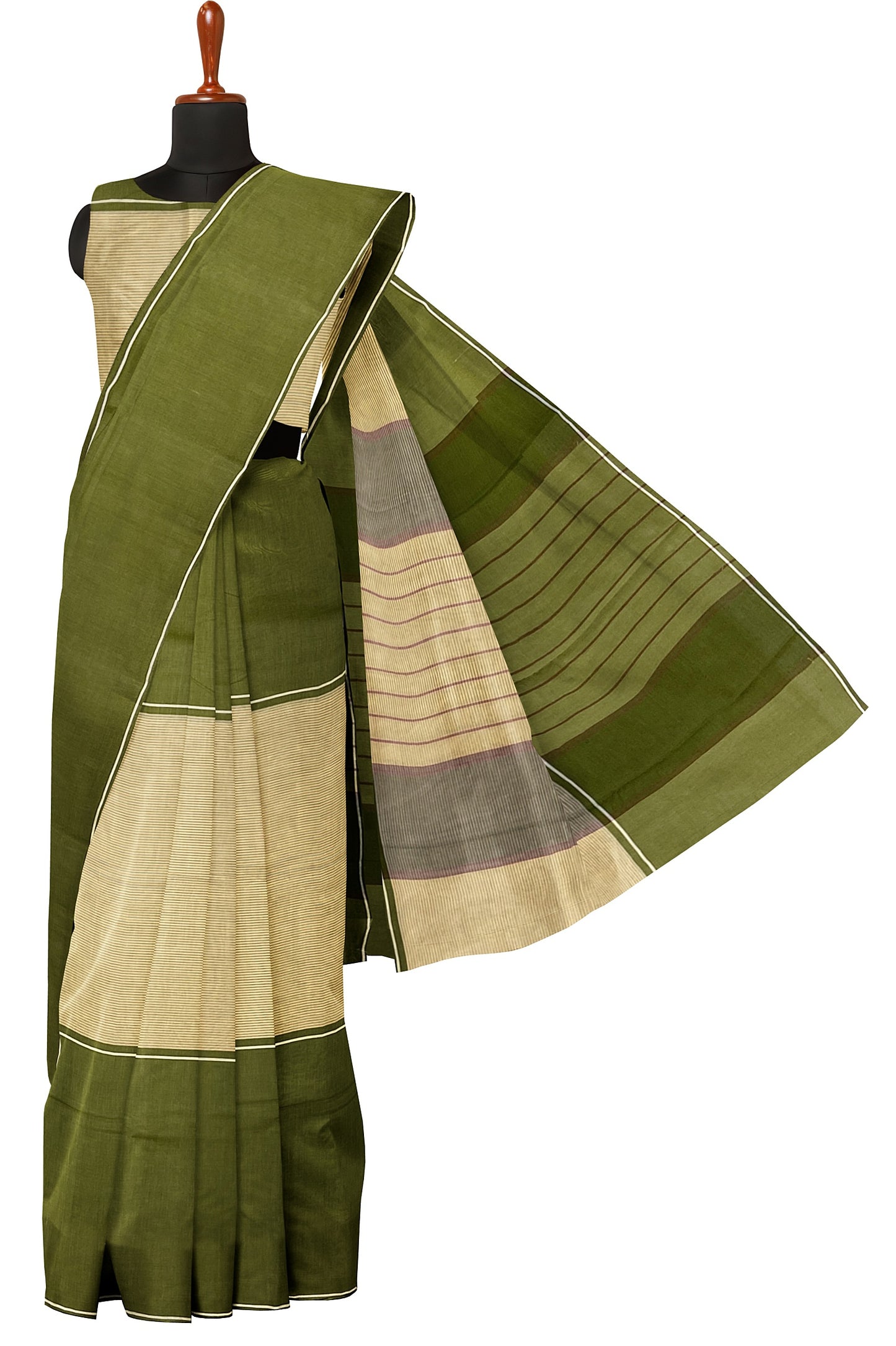 SENSAN Women’s Kanchi Cotton Saree with Blouse Piece [SKU:750]