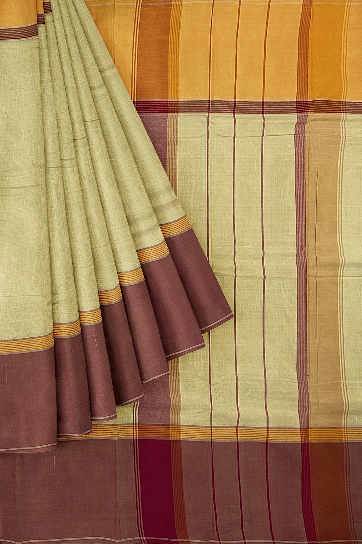 SENSAN Women’s Handloom Kanchi Cotton Saree with Blouse Piece [SKU:751]