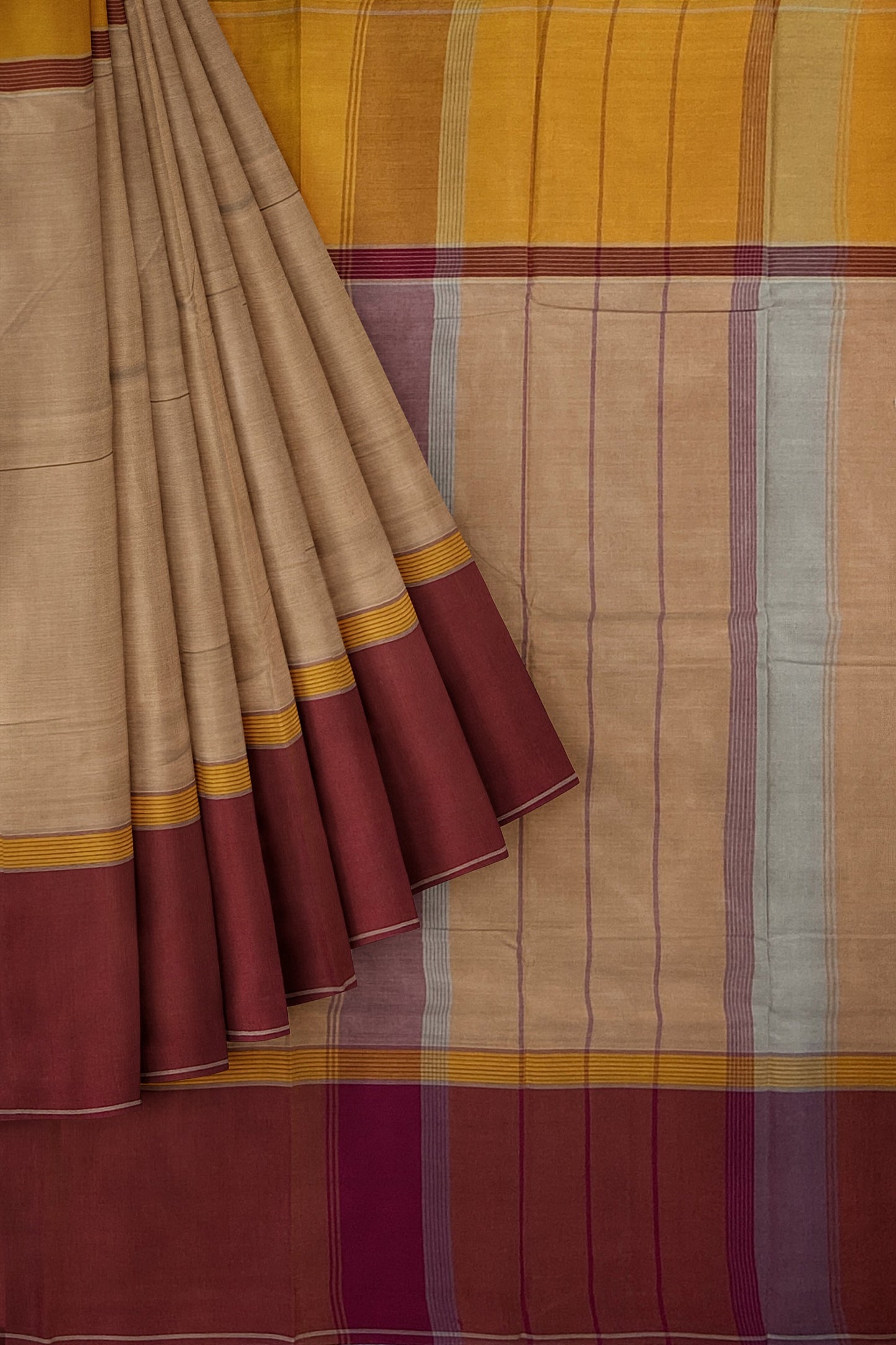 SENSAN Women’s Handloom Kanchi Cotton Saree with Blouse Piece [SKU:751]