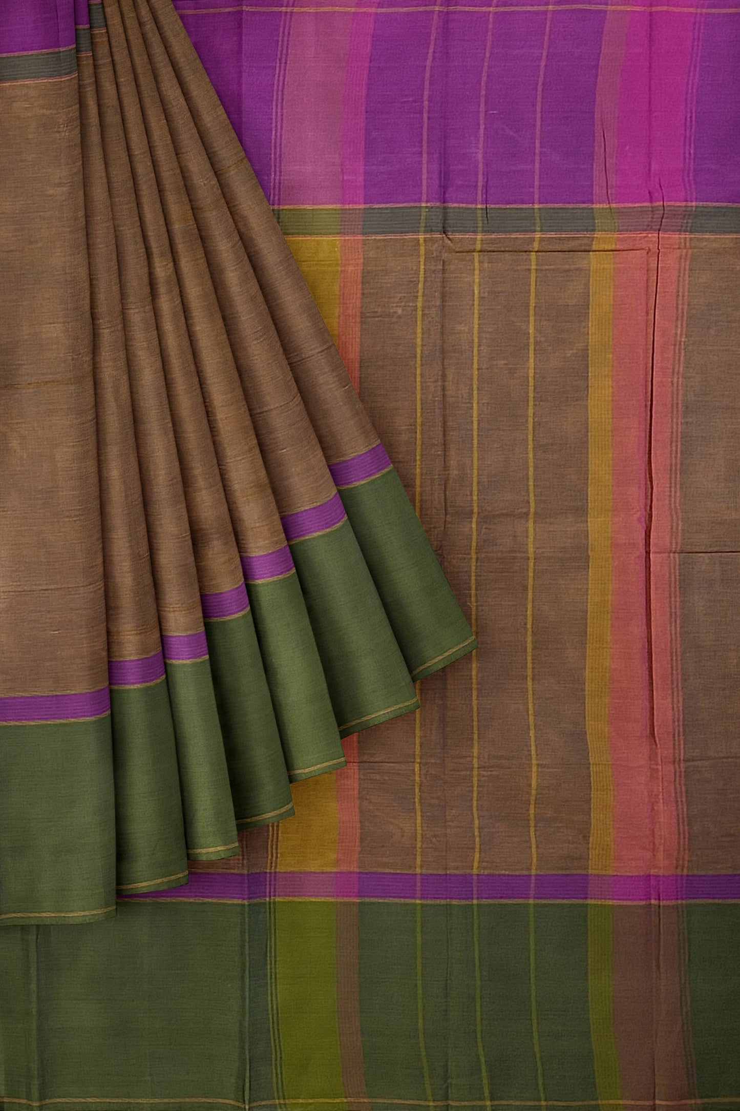 SENSAN Women’s Handloom Kanchi Cotton Saree with Blouse Piece [SKU:751]