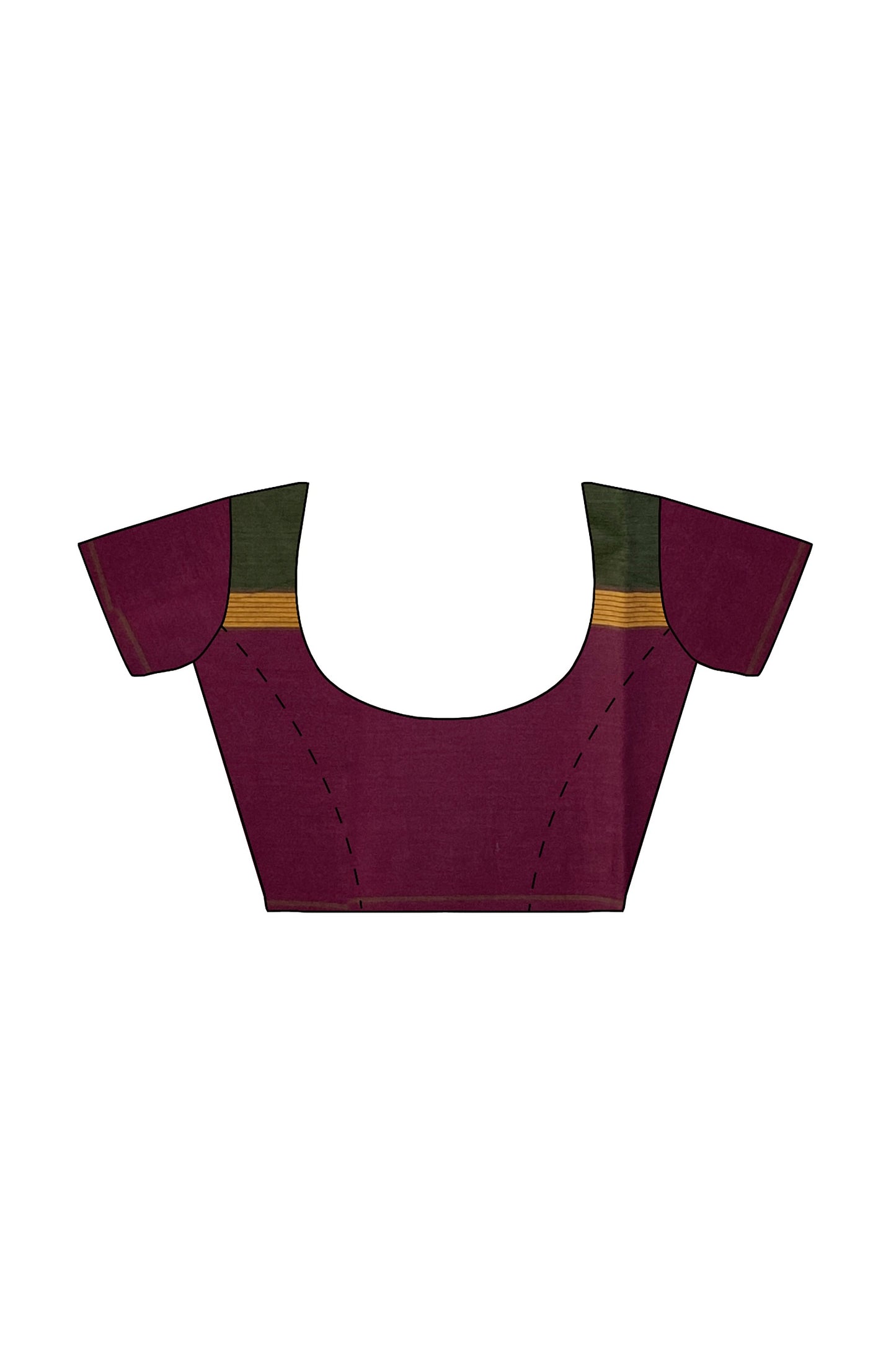 SENSAN Women’s Handloom Kanchi Cotton Saree with Blouse Piece [SKU:751]