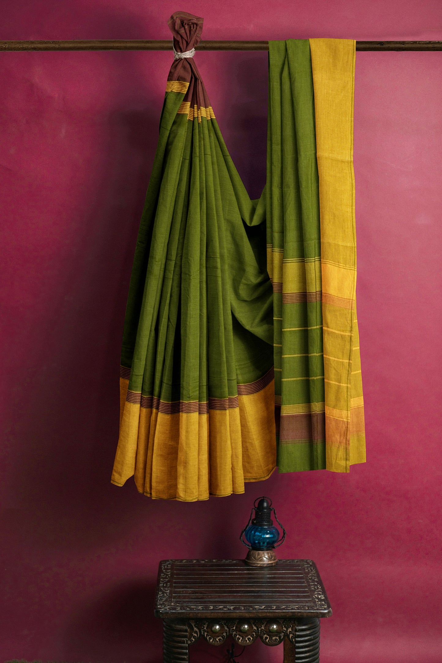 SENSAN Women’s Handloom Kanchi Cotton Saree with Blouse Piece [SKU:751]