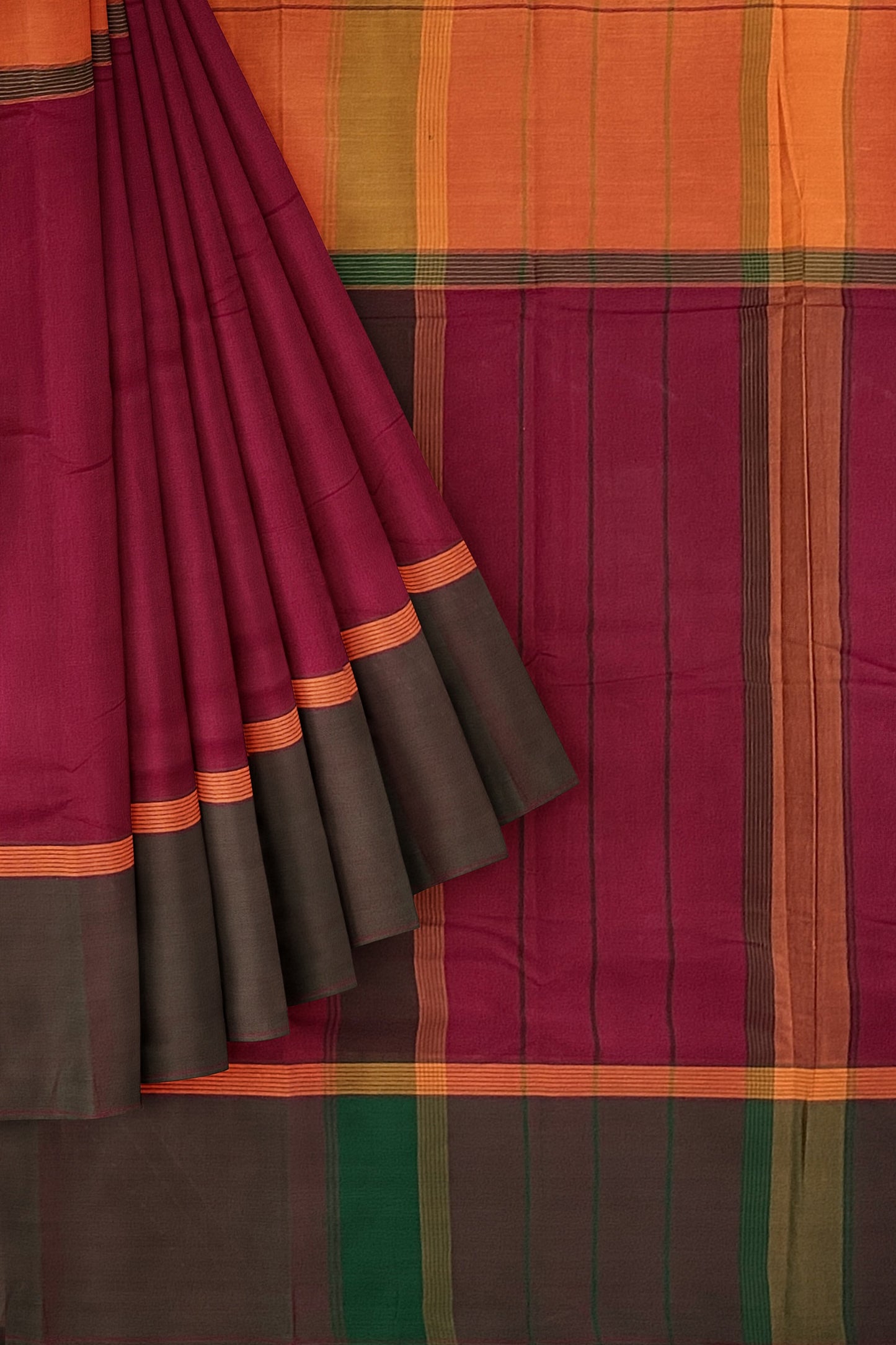SENSAN Women’s Handloom Kanchi Cotton Saree with Blouse Piece [SKU:751]