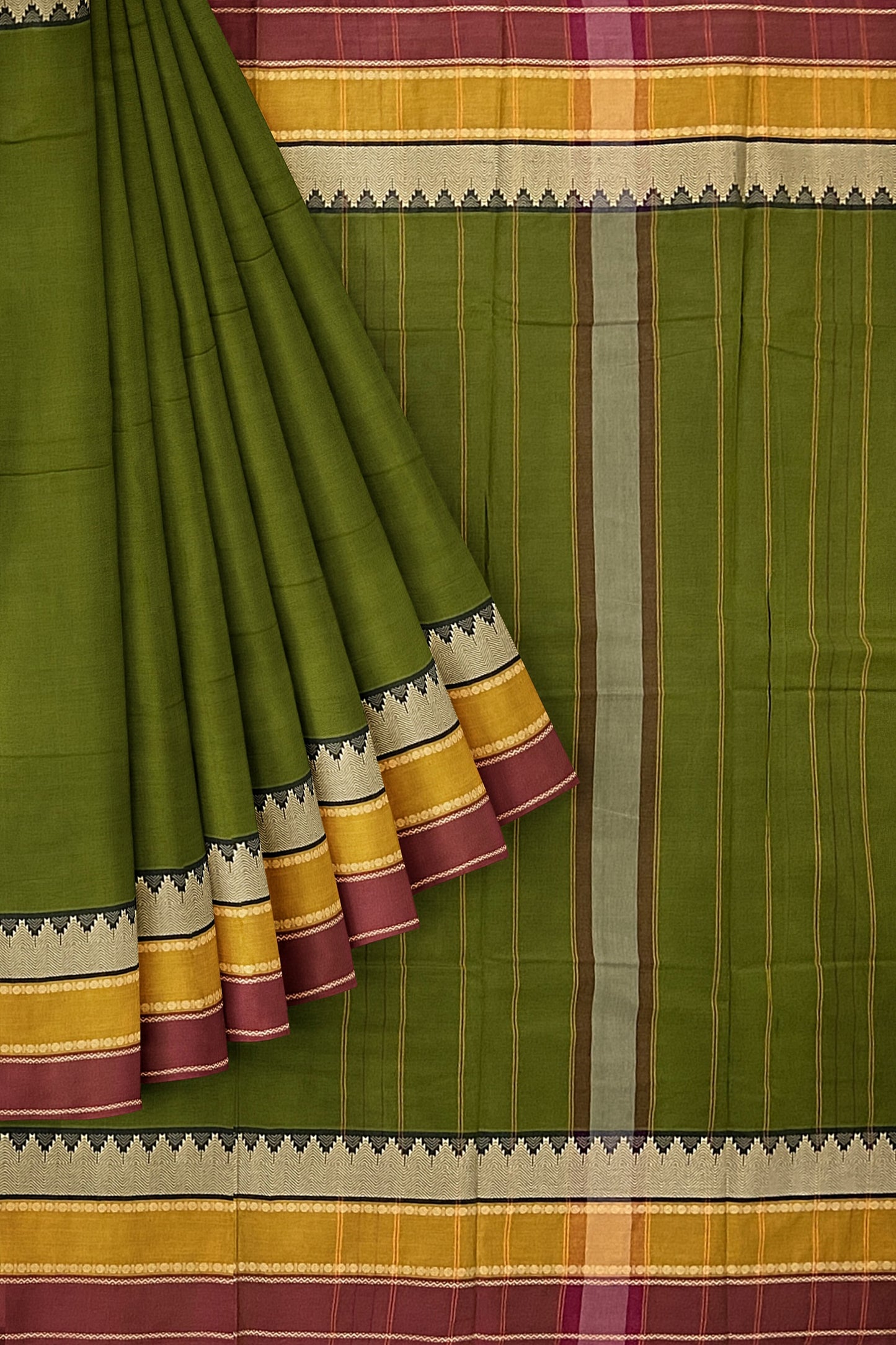SENSAN Women’s Kanchi Cotton Saree with Blouse Piece [SKU:752]