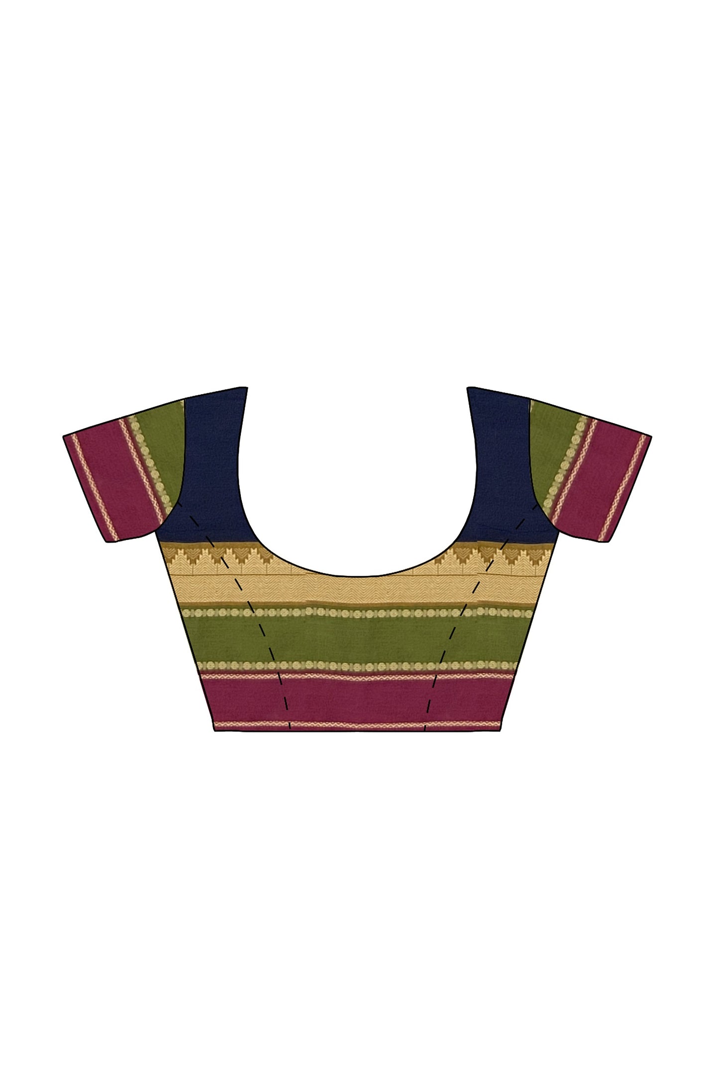 SENSAN Women’s Kanchi Cotton Saree with Blouse Piece [SKU:752]