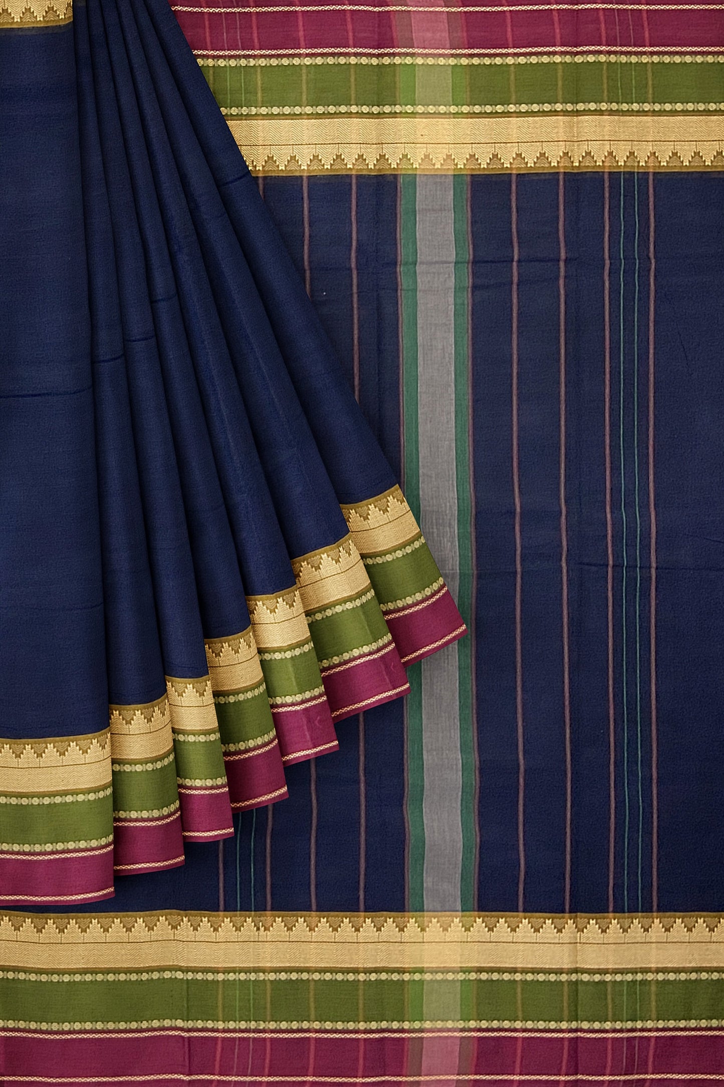 SENSAN Women’s Kanchi Cotton Saree with Blouse Piece [SKU:752]