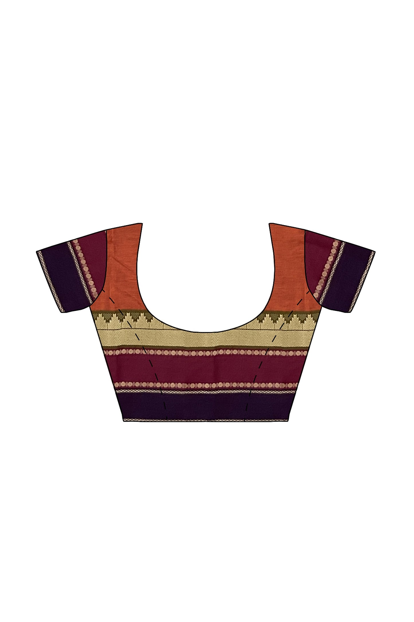 SENSAN Women’s Kanchi Cotton Saree with Blouse Piece [SKU:752]