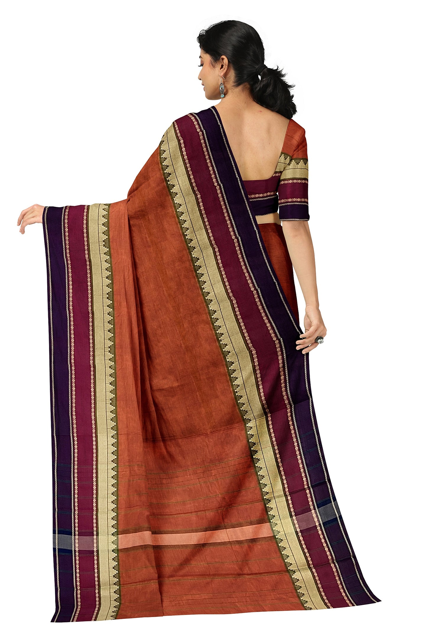 SENSAN Women’s Kanchi Cotton Saree with Blouse Piece [SKU:752]