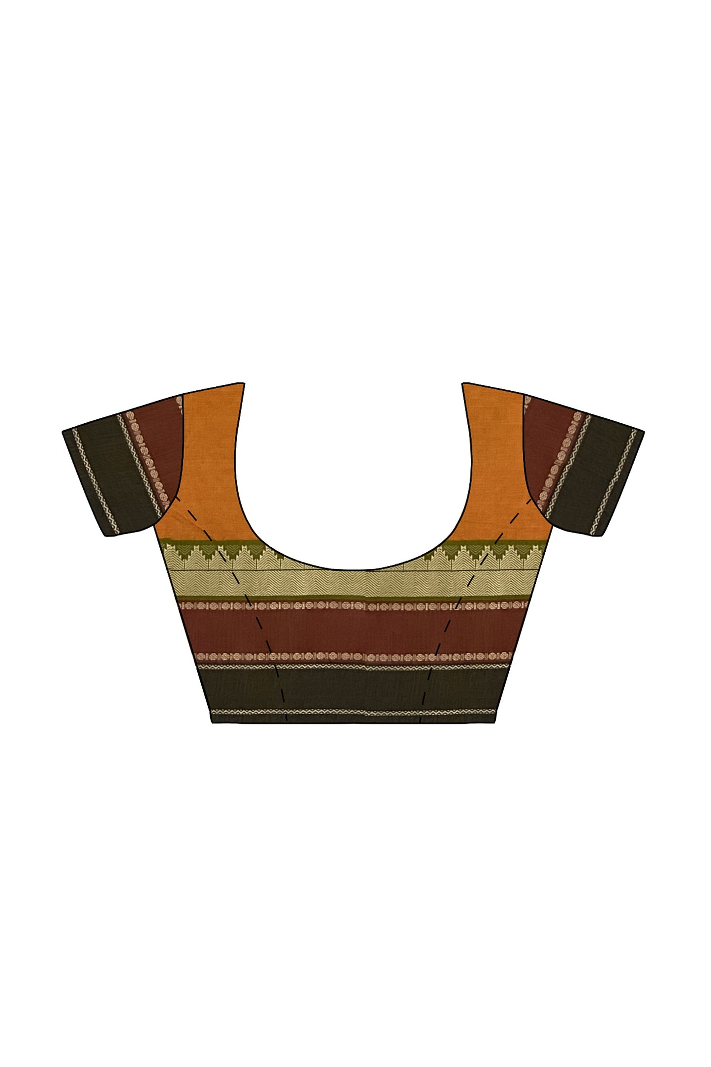 SENSAN Women’s Kanchi Cotton Saree with Blouse Piece [SKU:752]