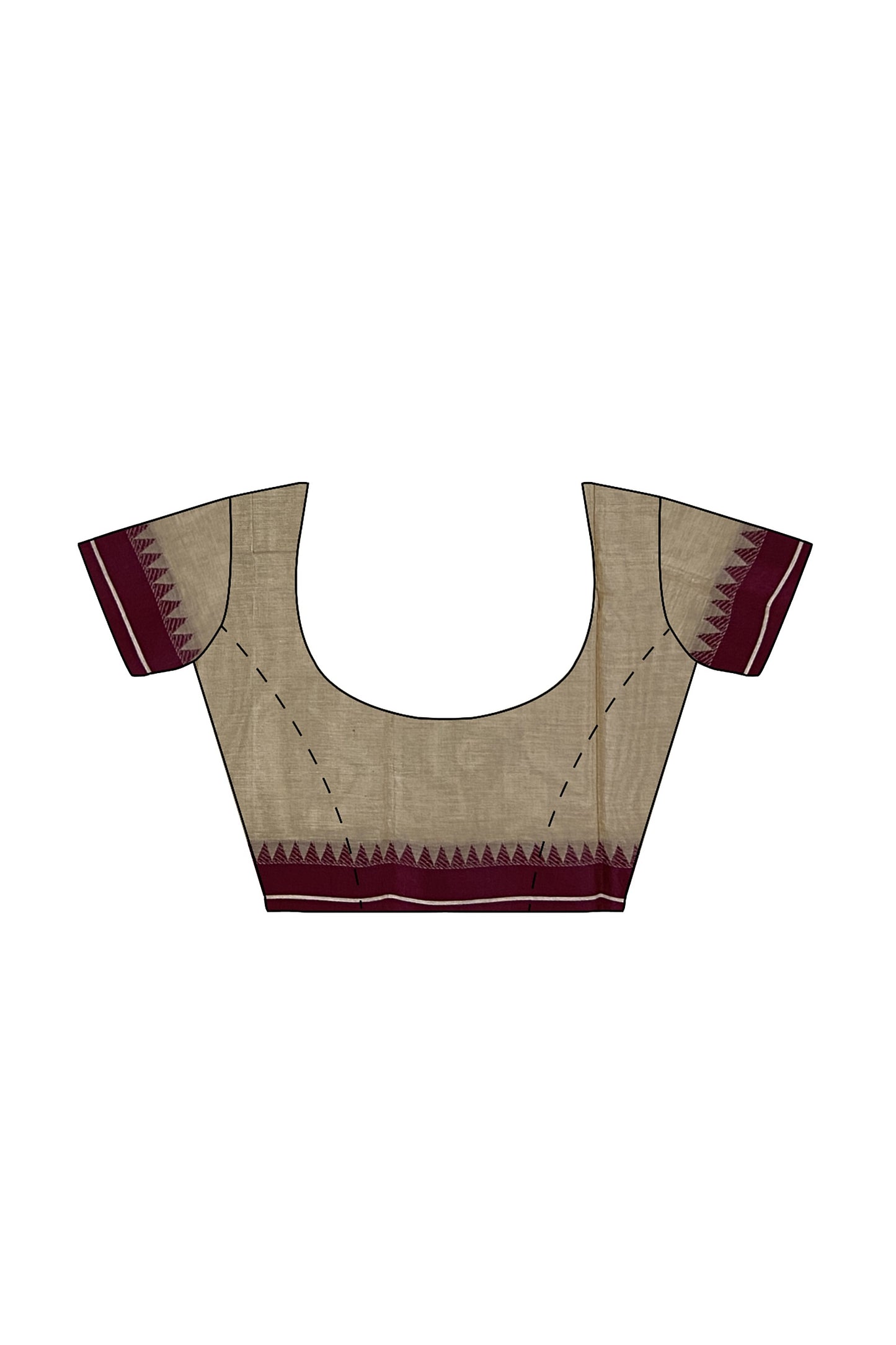 SENSAN Women’s Handloom Kanchi Cotton Saree with Blouse Piece [SKU:764]