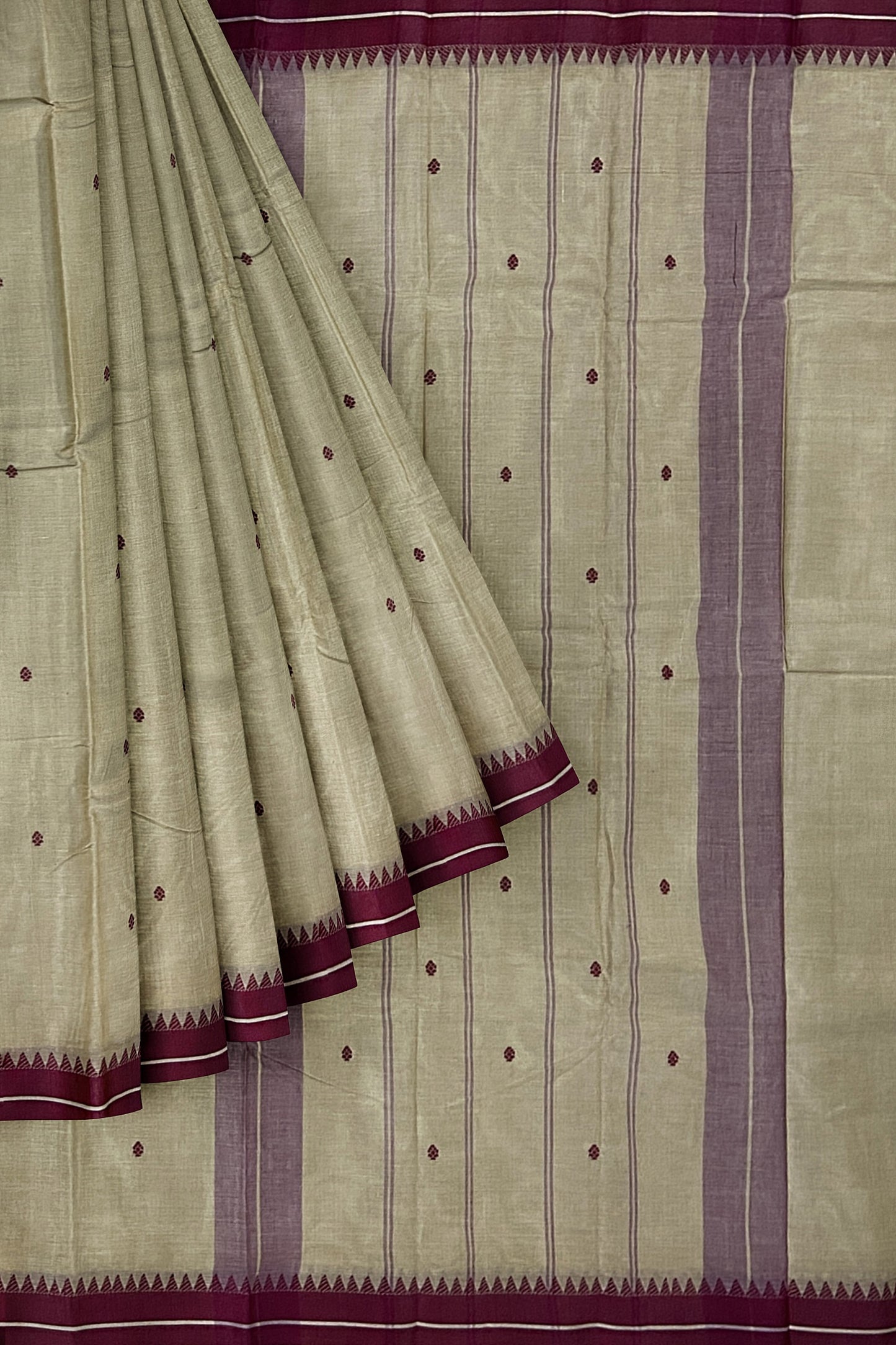SENSAN Women’s Handloom Kanchi Cotton Saree with Blouse Piece [SKU:764]