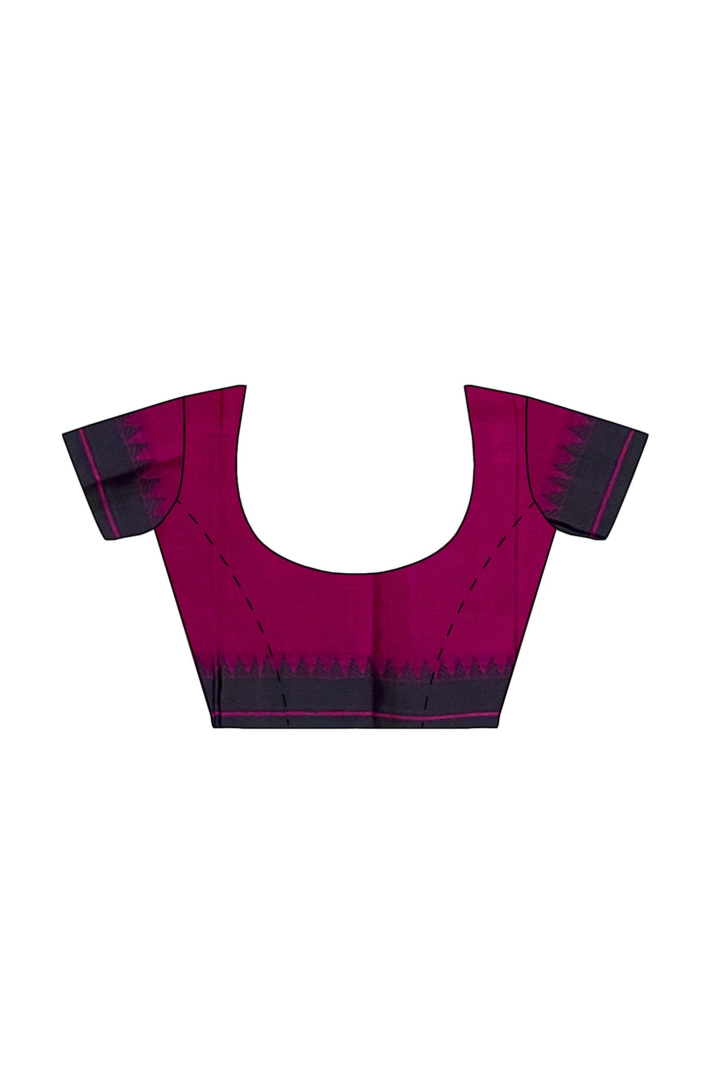 SENSAN Women’s Handloom Kanchi Cotton Saree with Blouse Piece [SKU:764]