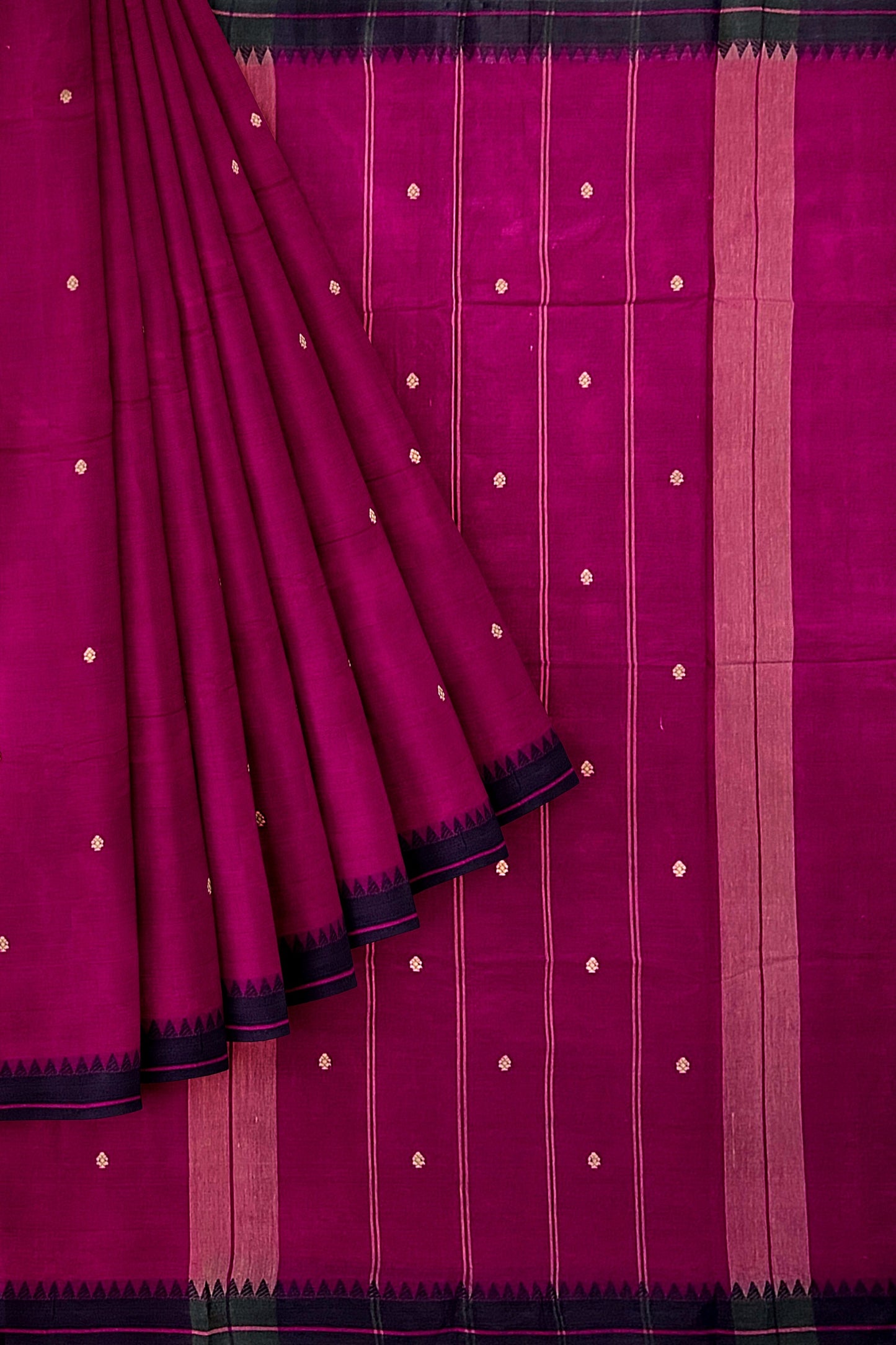 SENSAN Women’s Handloom Kanchi Cotton Saree with Blouse Piece [SKU:764]