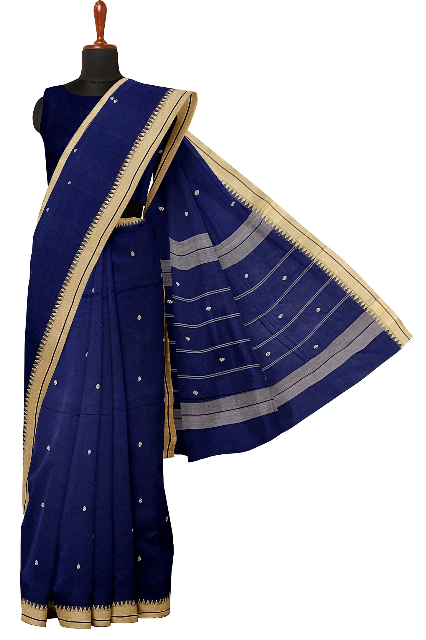 SENSAN Women’s Handloom Kanchi Cotton Saree with Blouse Piece [SKU:764]
