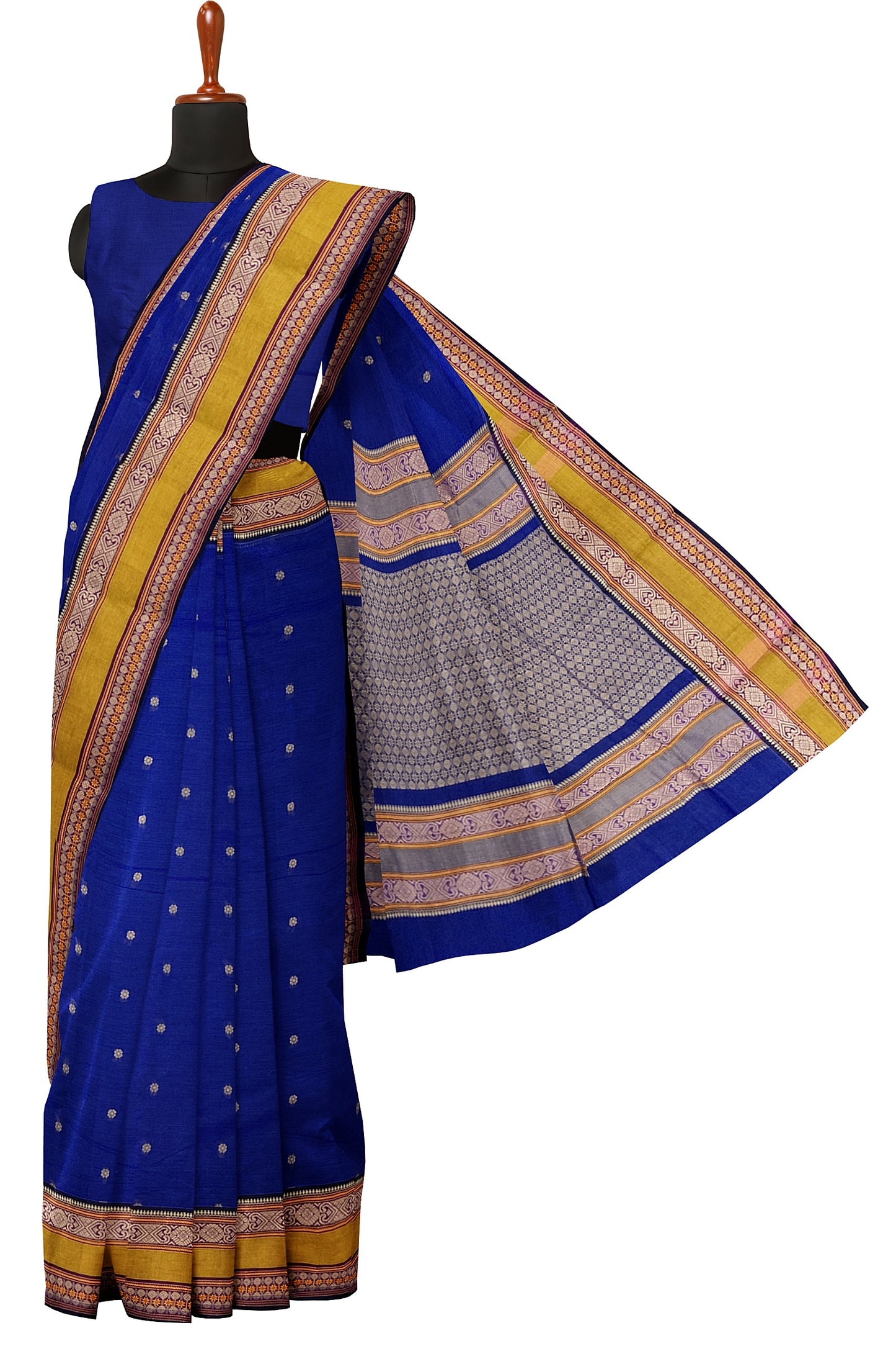 SENSAN Women’s Handloom Kanchi Cotton Saree with Blouse Piece [SKU:766]