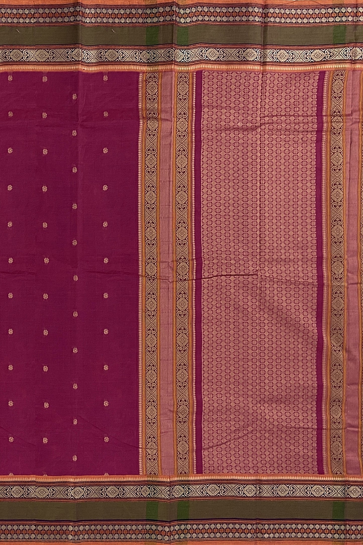 SENSAN Women’s Handloom Kanchi Cotton Saree with Blouse Piece [SKU:766]