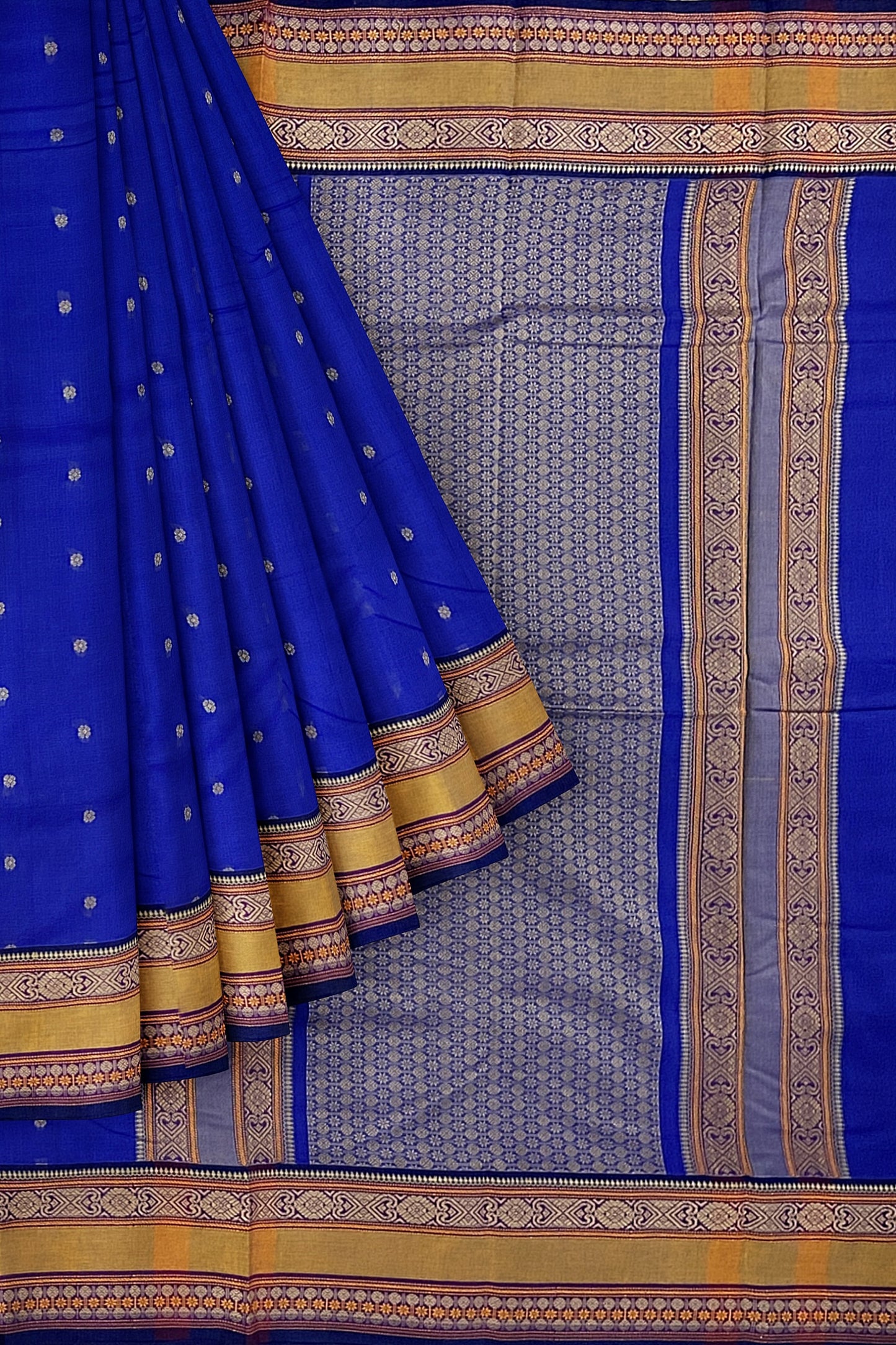 SENSAN Women’s Handloom Kanchi Cotton Saree with Blouse Piece [SKU:766]