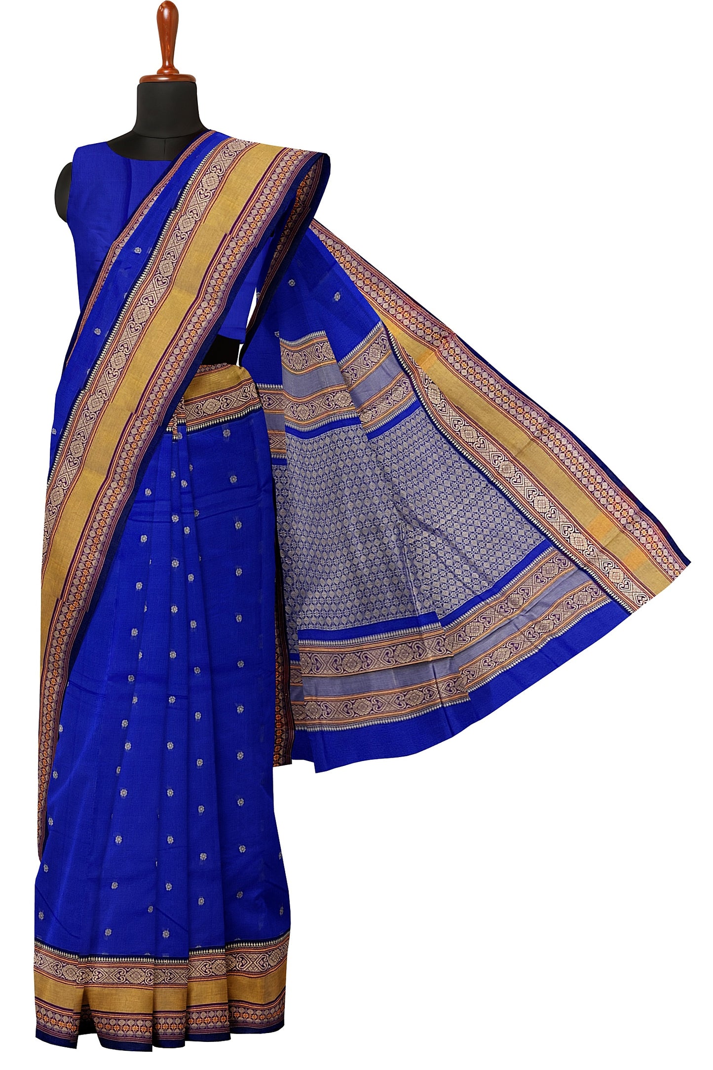 SENSAN Women’s Handloom Kanchi Cotton Saree with Blouse Piece [SKU:766]