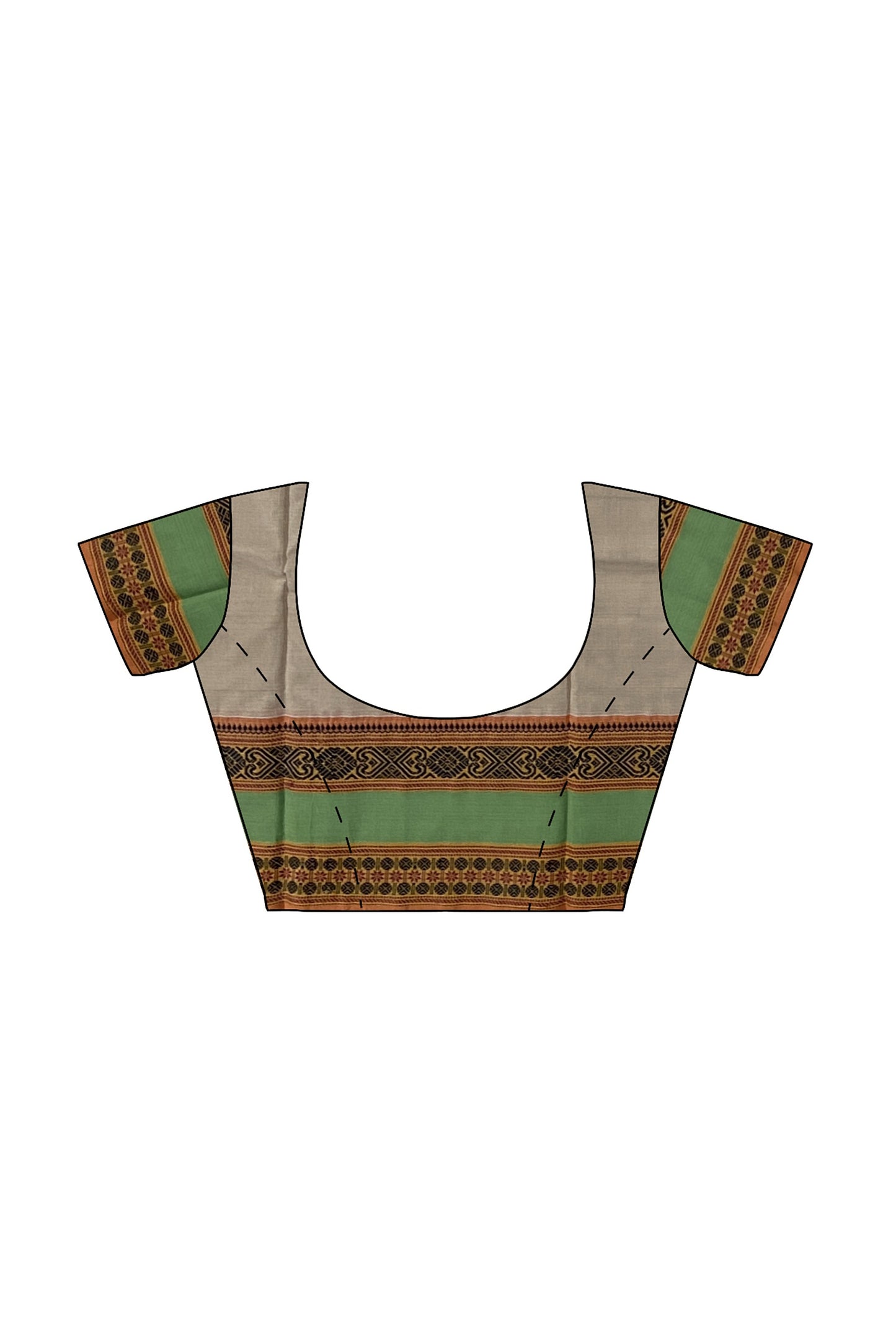 SENSAN Women’s Handloom Kanchi Cotton Saree with Blouse Piece [SKU:766]