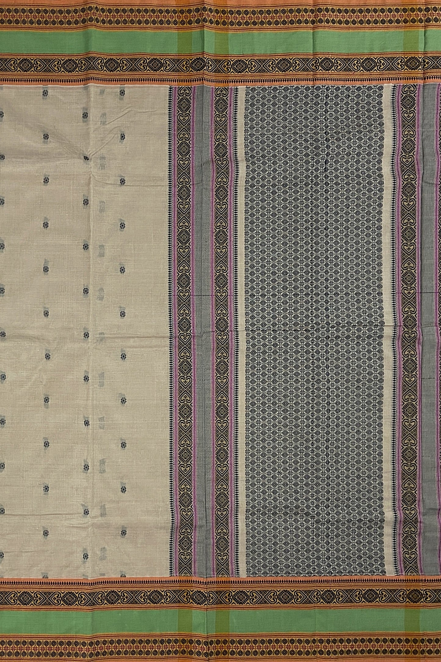 SENSAN Women’s Handloom Kanchi Cotton Saree with Blouse Piece [SKU:766]