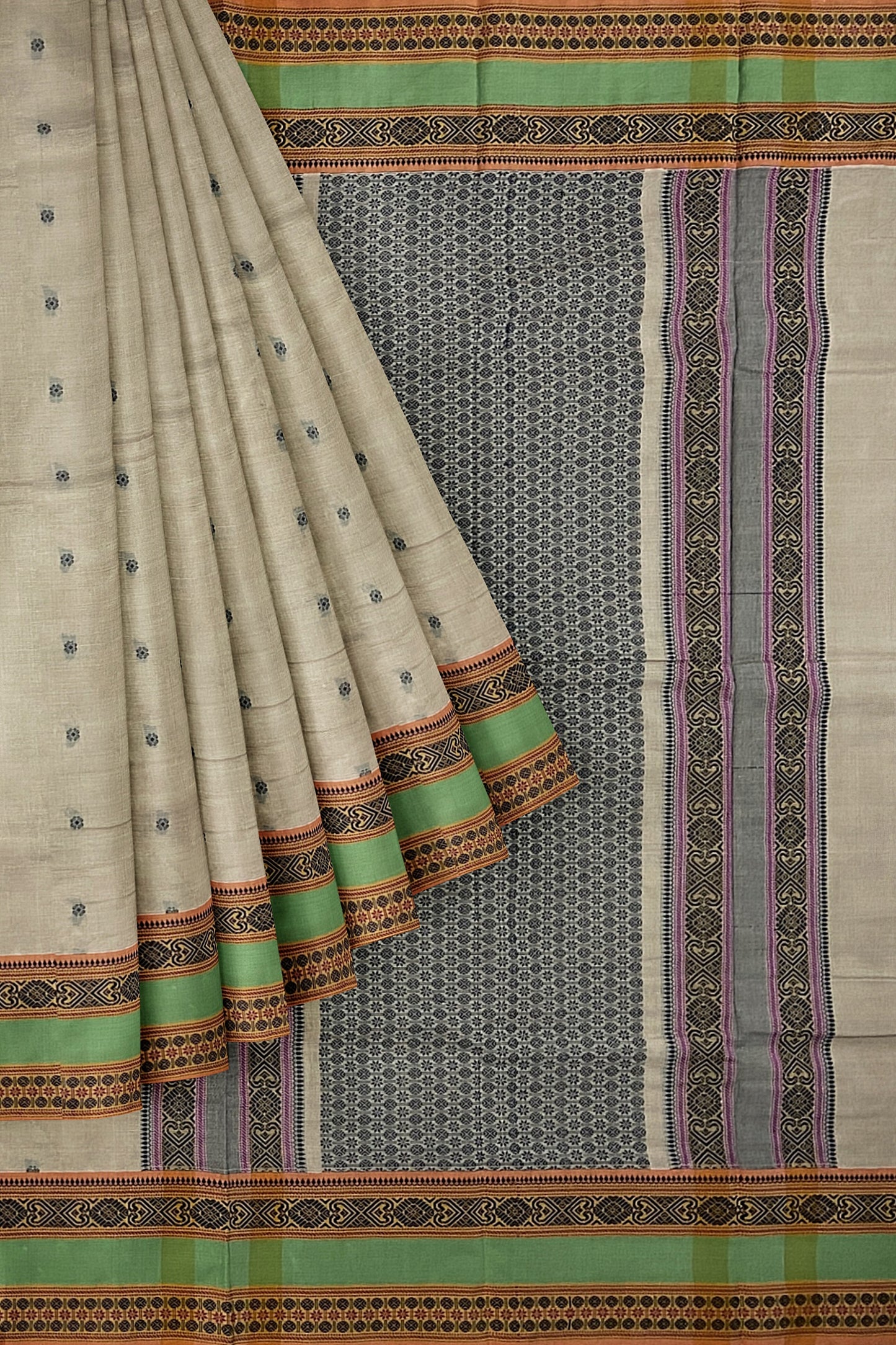 SENSAN Women’s Handloom Kanchi Cotton Saree with Blouse Piece [SKU:766]